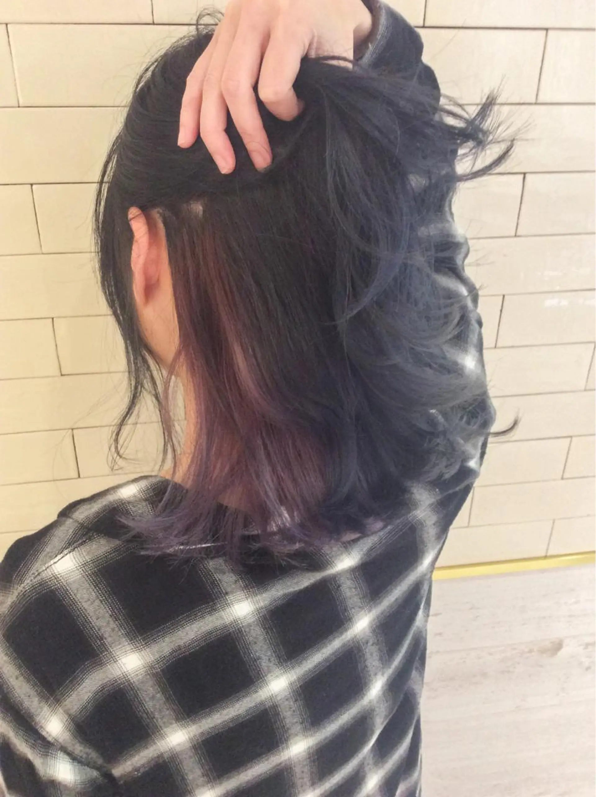 ミディアム カラー インナーカラー レイヤーカット× 髪質改善たもりのヘアスタイル