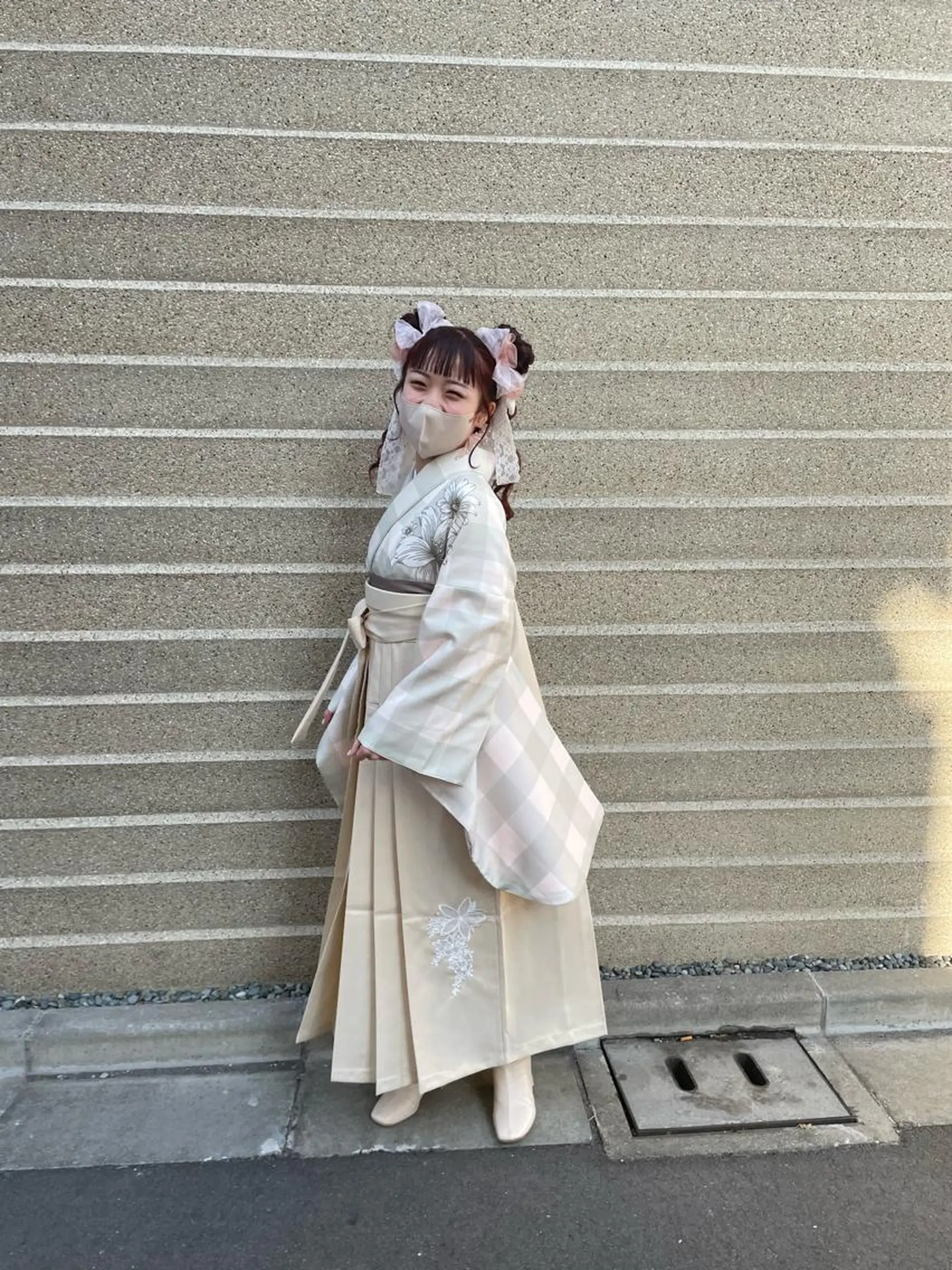 セミロング 卒業式のヘアスタイル 学生 韓国風ヘア 着付け 当日予約大歓迎💕/ Chisatoのその他イメージ