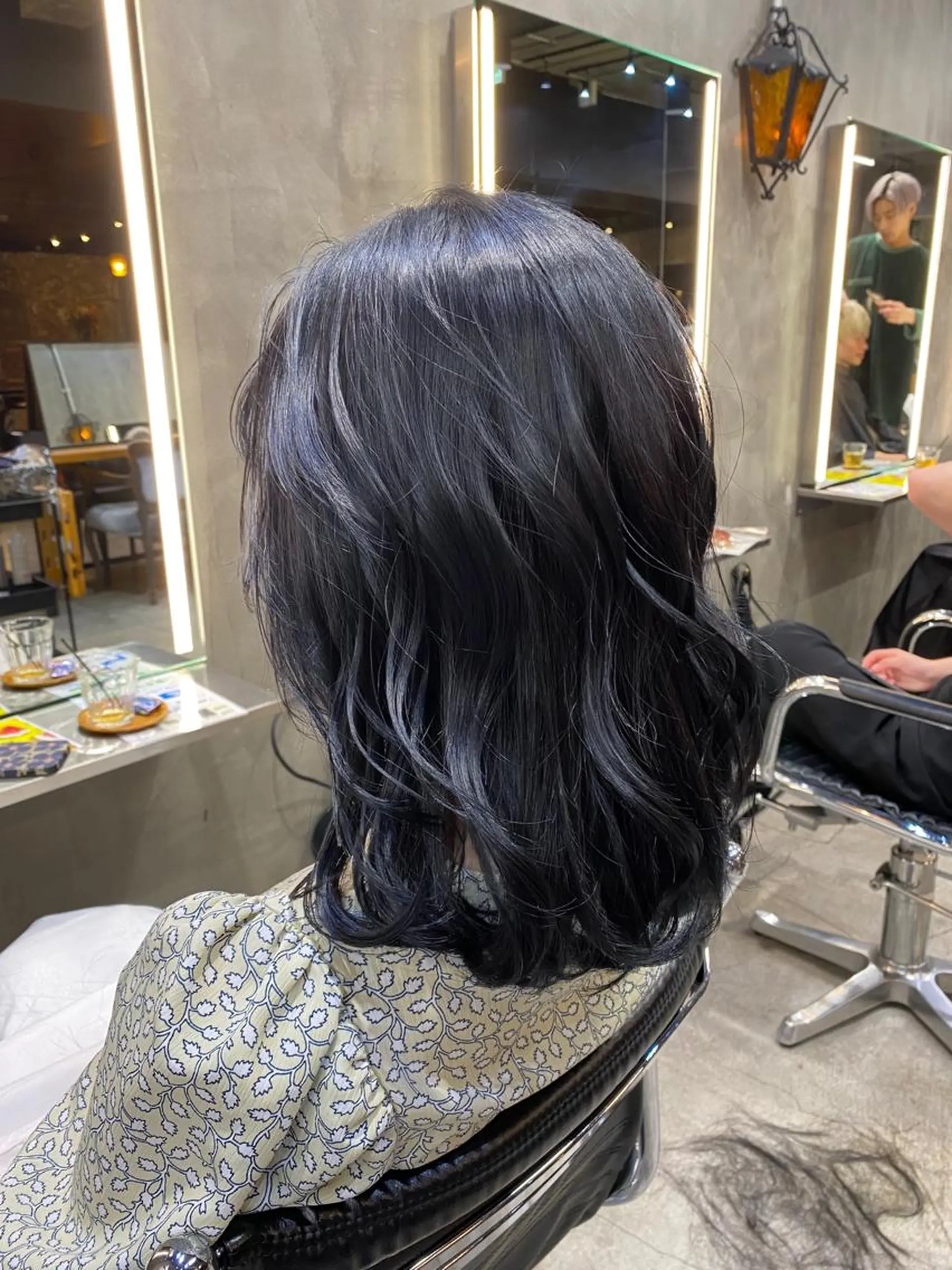 カラー 黒髪 ブルーカラー ブルーブラック ブラウンカラー 透明感カラー 透明感カラー🌿 グレージュ🐺陽介のヘアスタイル