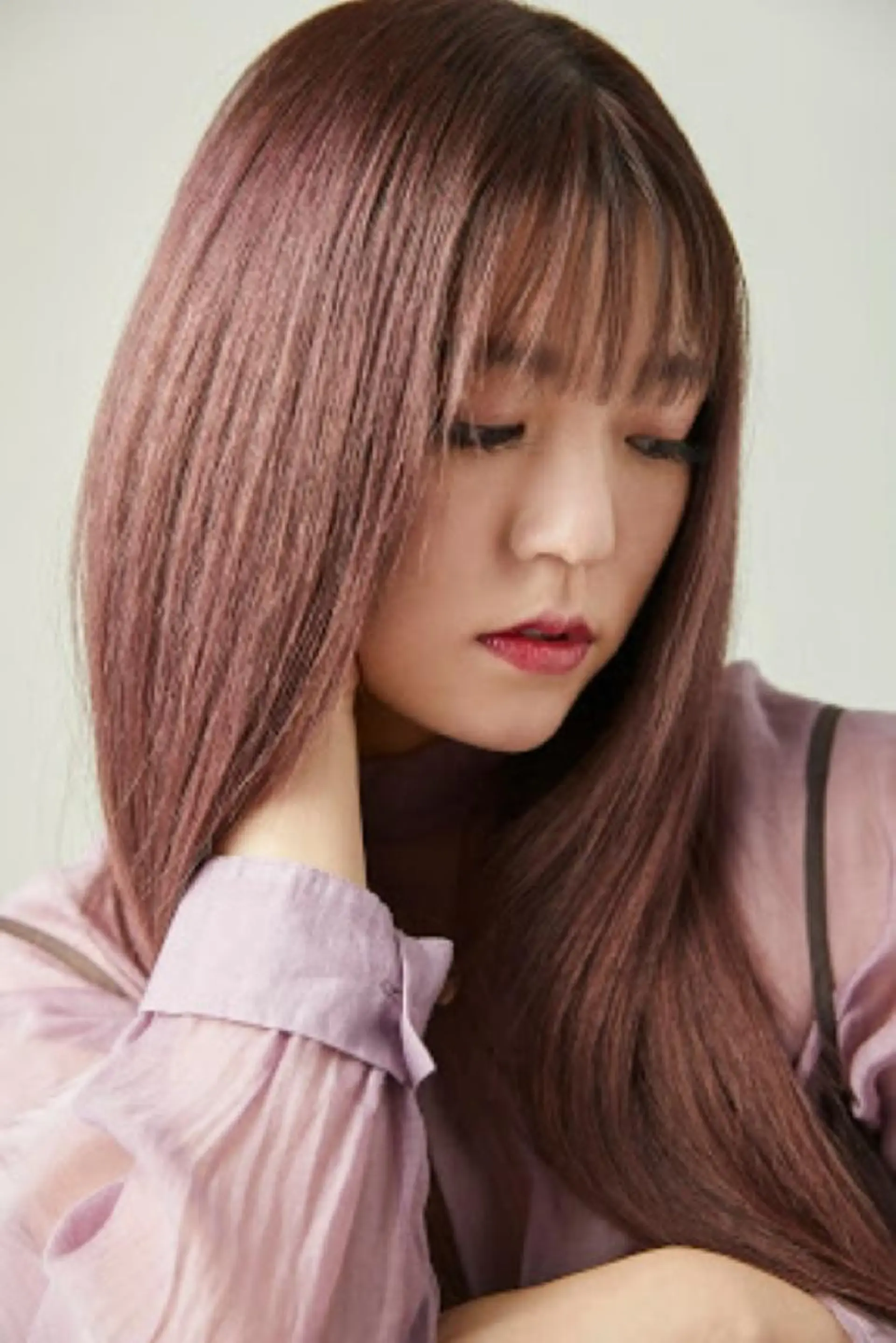 カラー ピンクカラー Crea所属・清水 旭美のヘアスタイル