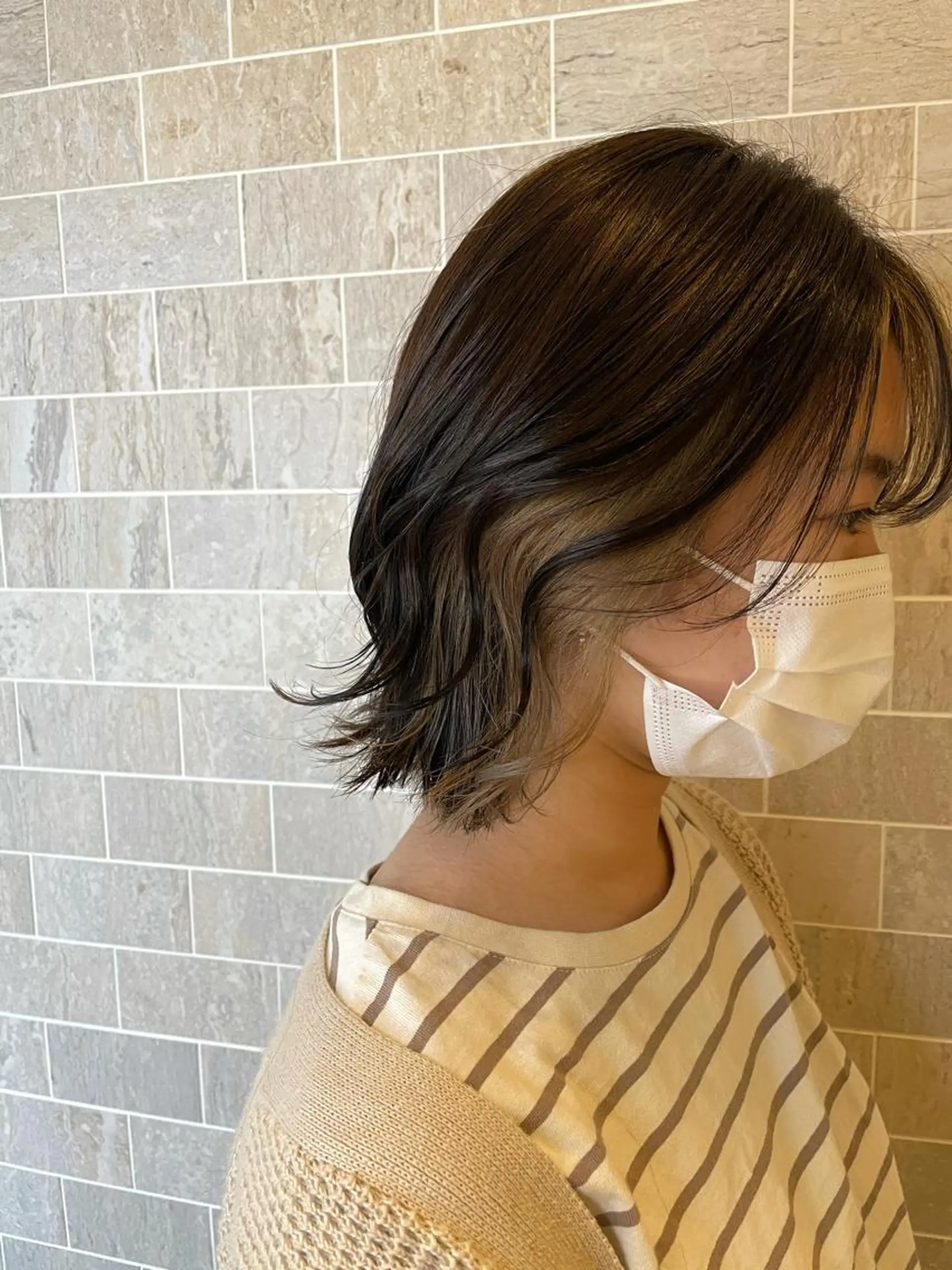 ショート ブリーチ毛矯正.髪質 改善.髪にドラマをのヘアスタイル