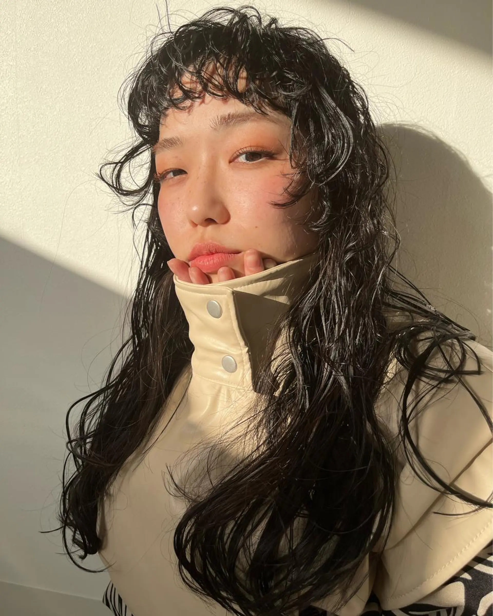 ロング パーマ 湯川 未咲希のヘアスタイル