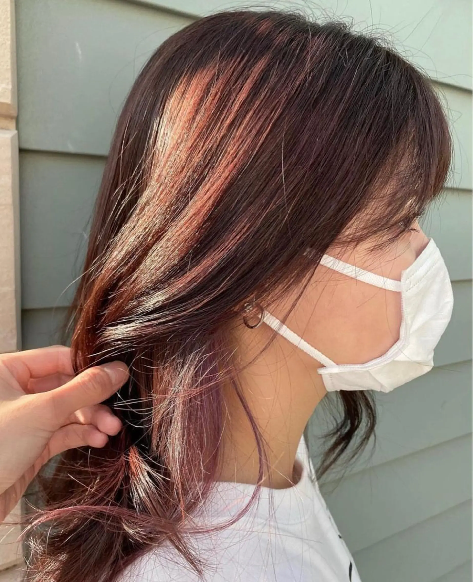 セミロング カラー mae shiiharaのヘアスタイル