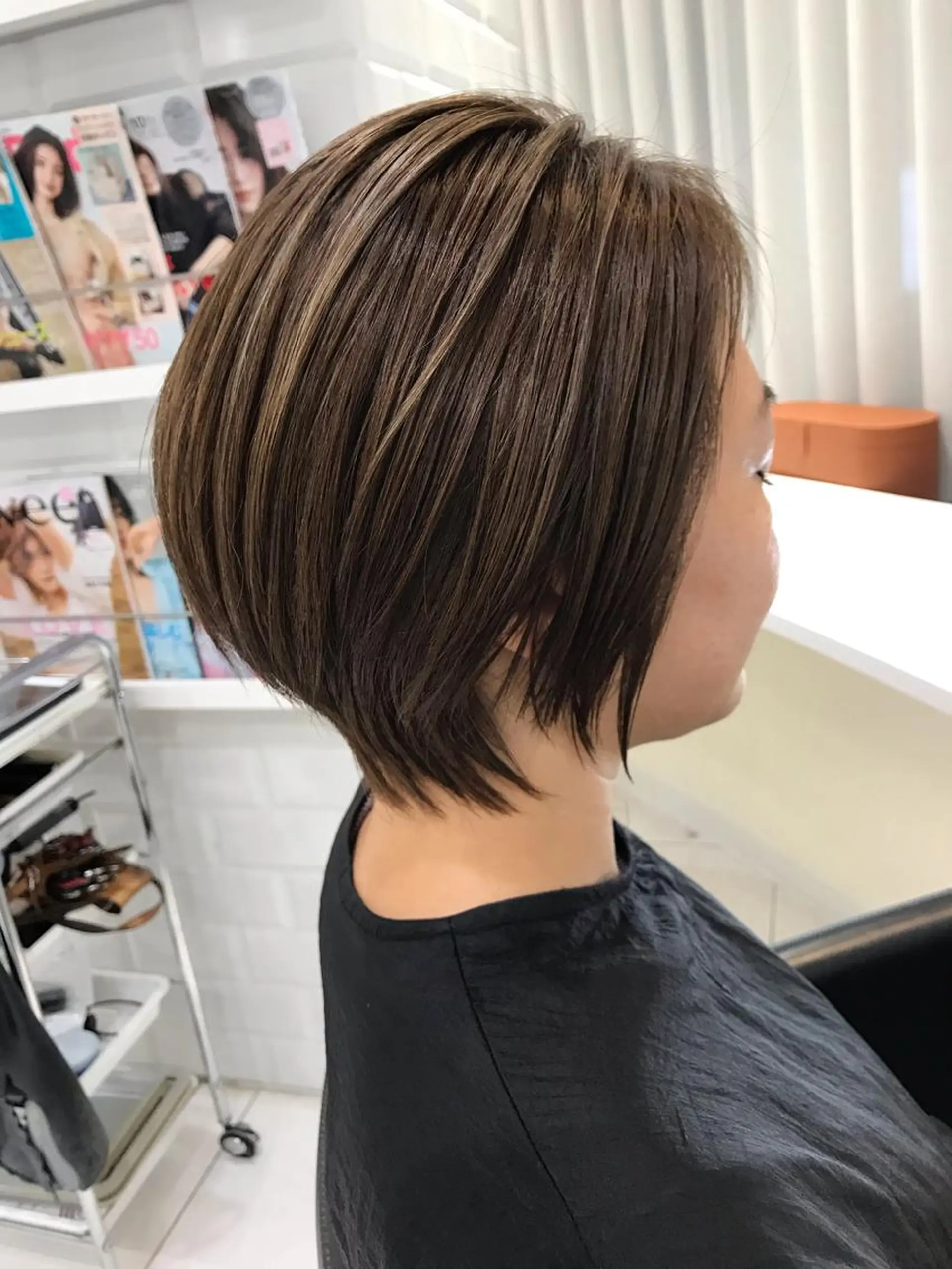 ショート カラー クロスパーマ松永裕久 似合わせカットのヘアスタイル