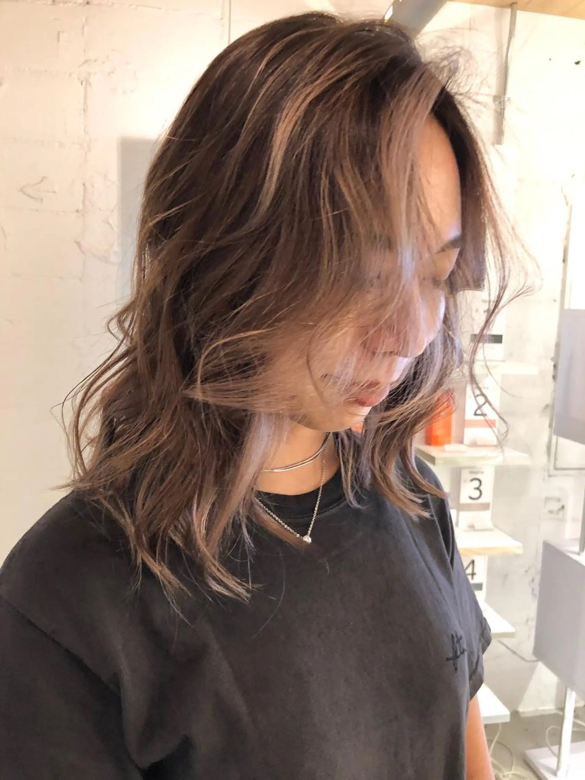 セミロング カラー welring hair salonのヘアスタイル