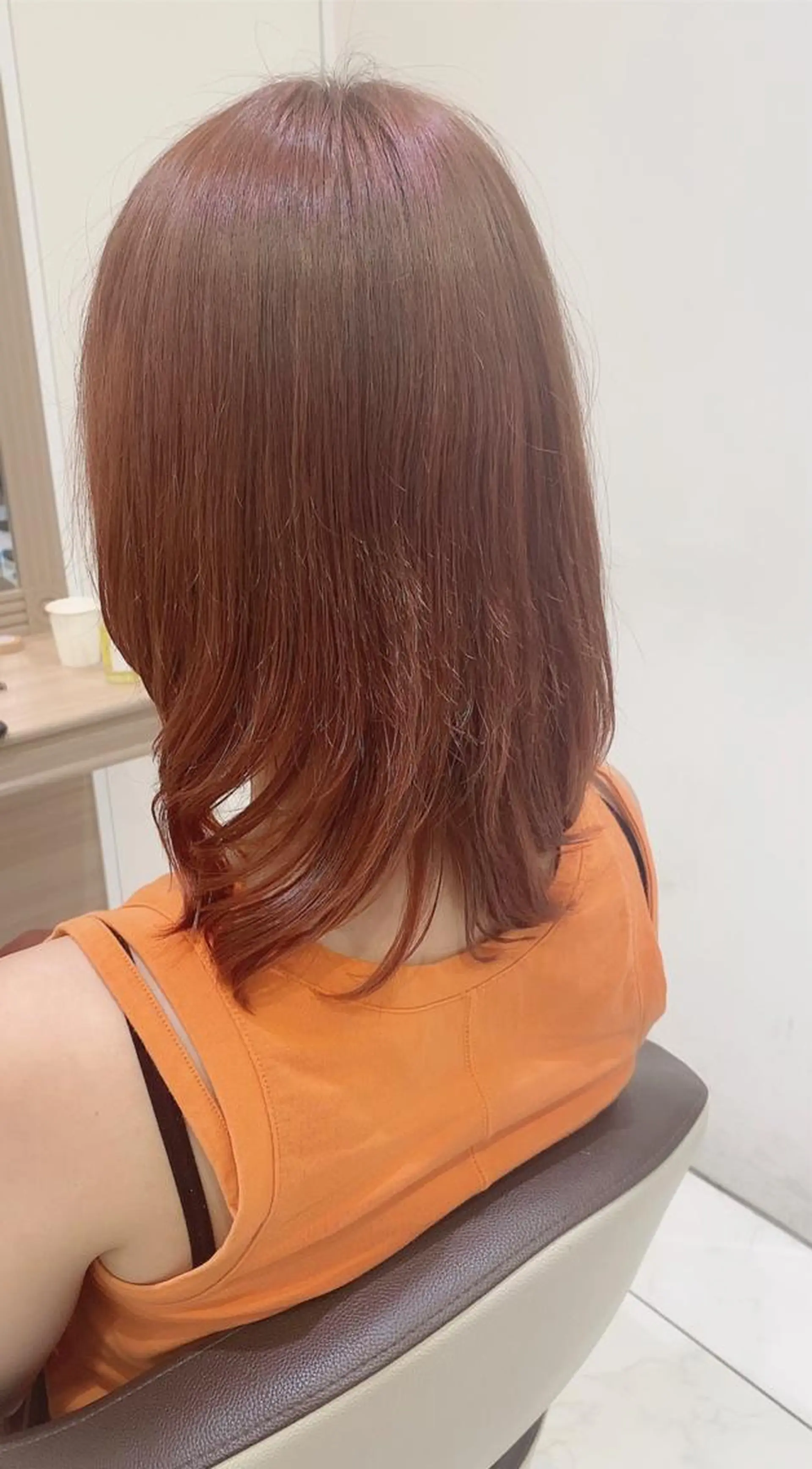 ミディアム カラー 顔周り/韓国レイヤー junkaのヘアスタイル