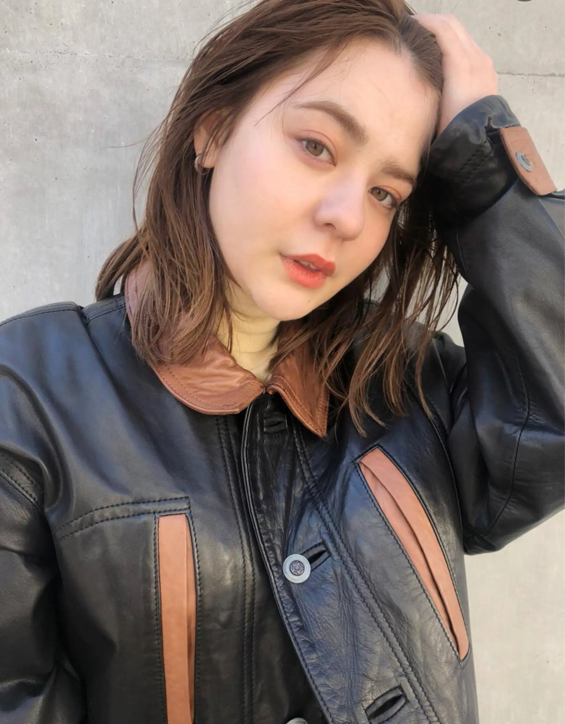 ミディアム カラー ヘアカラー トリートメント ボブ／レイヤー／艶 🦕risa  森下のヘアスタイル