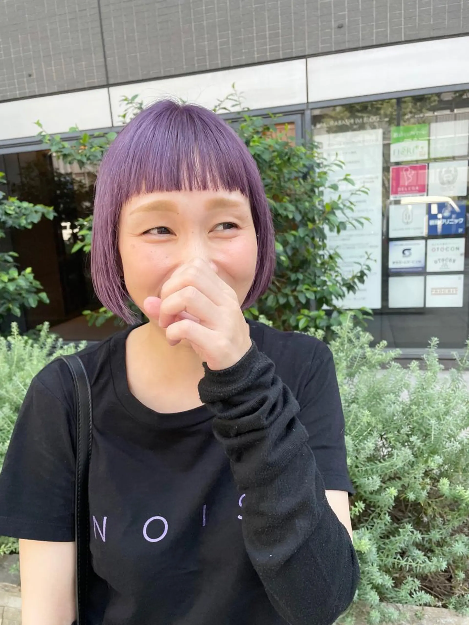 ショート カラー パーマ ヘアアレンジ メンズ キッズ ネイル マツエク・マツパ ラベンダーカラー パープルカラー パープル カット ヘアカラー トリートメント tatsumi/ボブ ウルフ/レイヤーのヘアスタイル