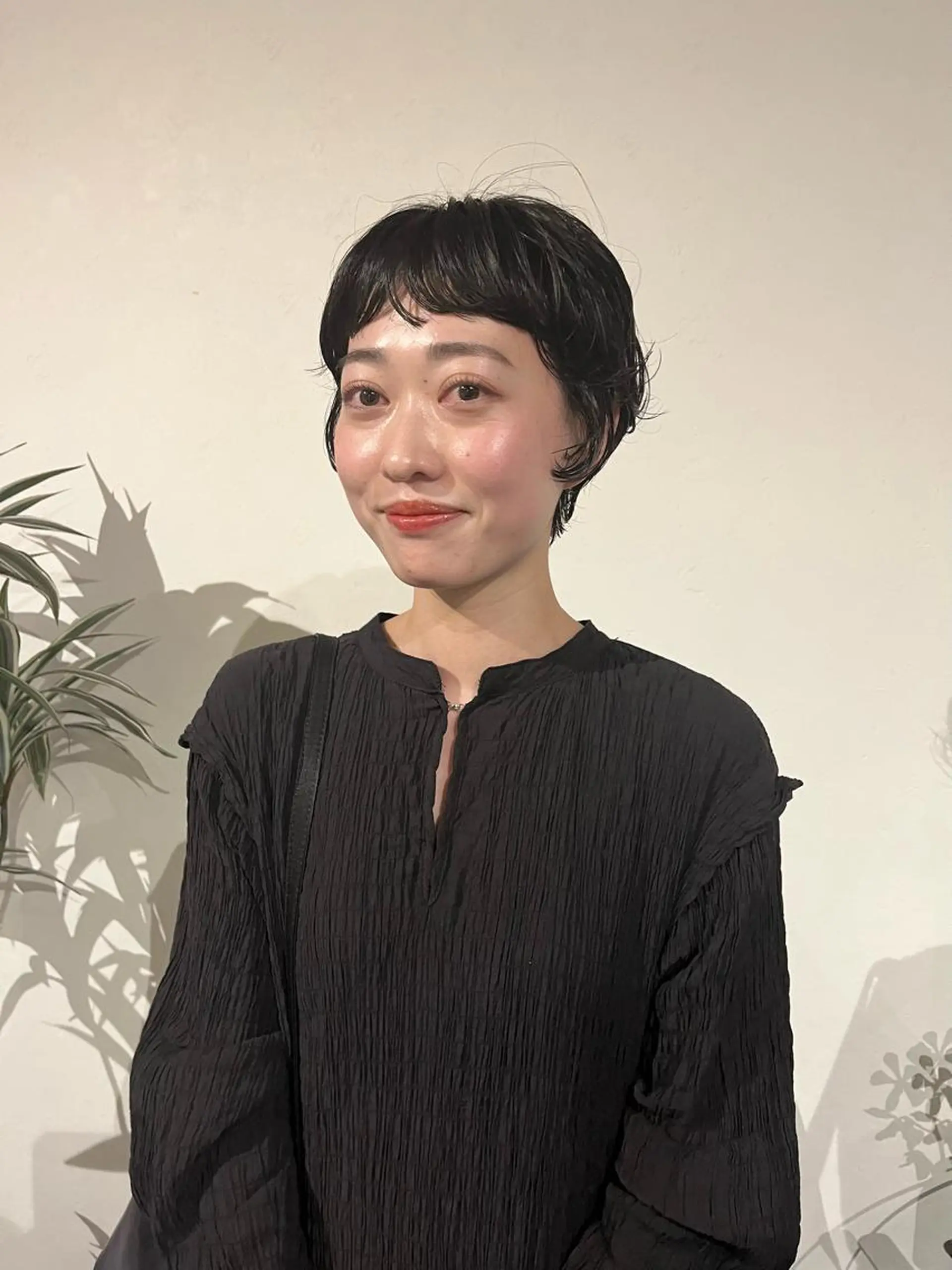 ショート パーマ ショートボブ ボブ くせ毛 オン眉 ショートヘア カット パーマ ショート/パーマ/ カラー/FUKOのヘアスタイル