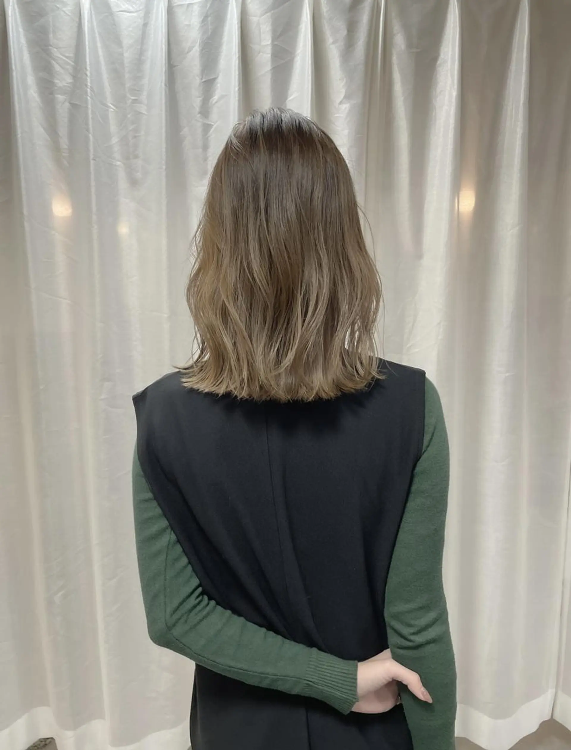 ミディアム カット ヘアカラー トリートメント ヘアセット 髪質改善/ストレート /オリーブ/堀内浩和のヘアスタイル