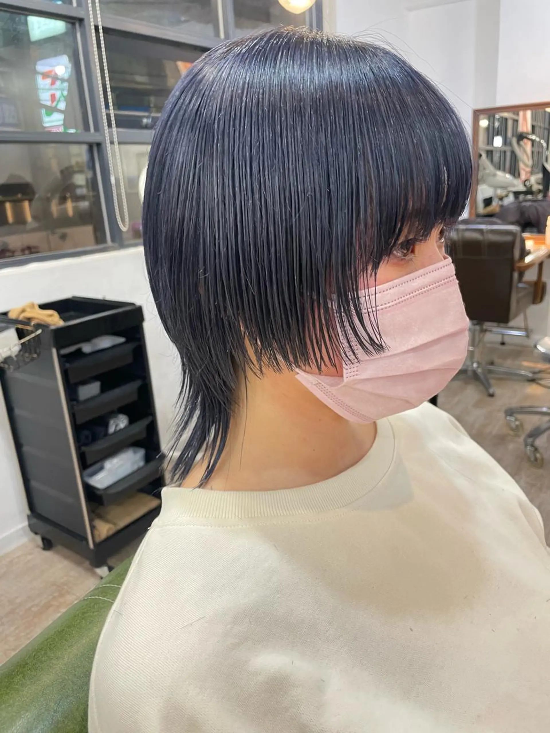 ミディアム カット ヘアカラー トリートメント ウルフカット/ボブ りなのヘアスタイル