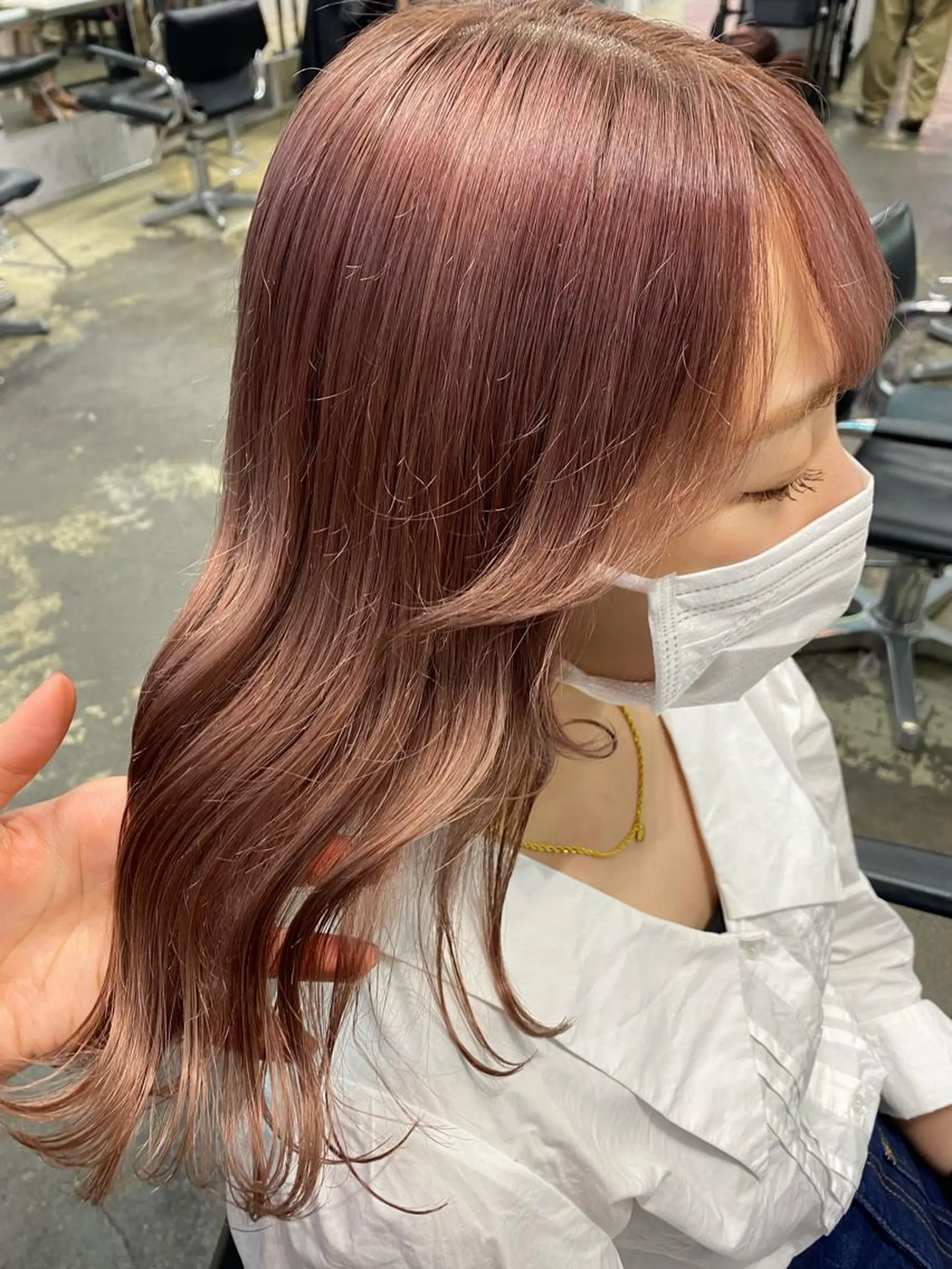 セミロング カラー 💗💗韓国レイヤー yu-ki💗💗のヘアスタイル