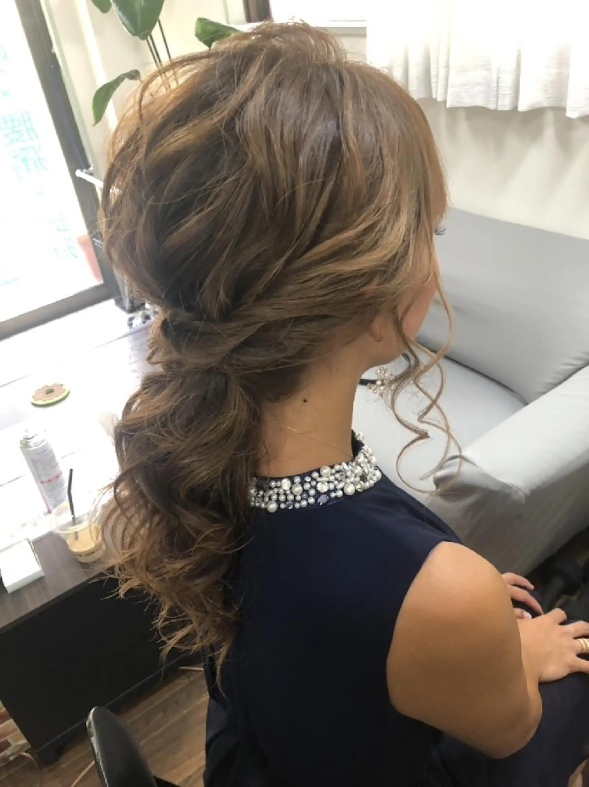 セミロング ヘアアレンジ ヘアセット Rêve なかやまのヘアスタイル