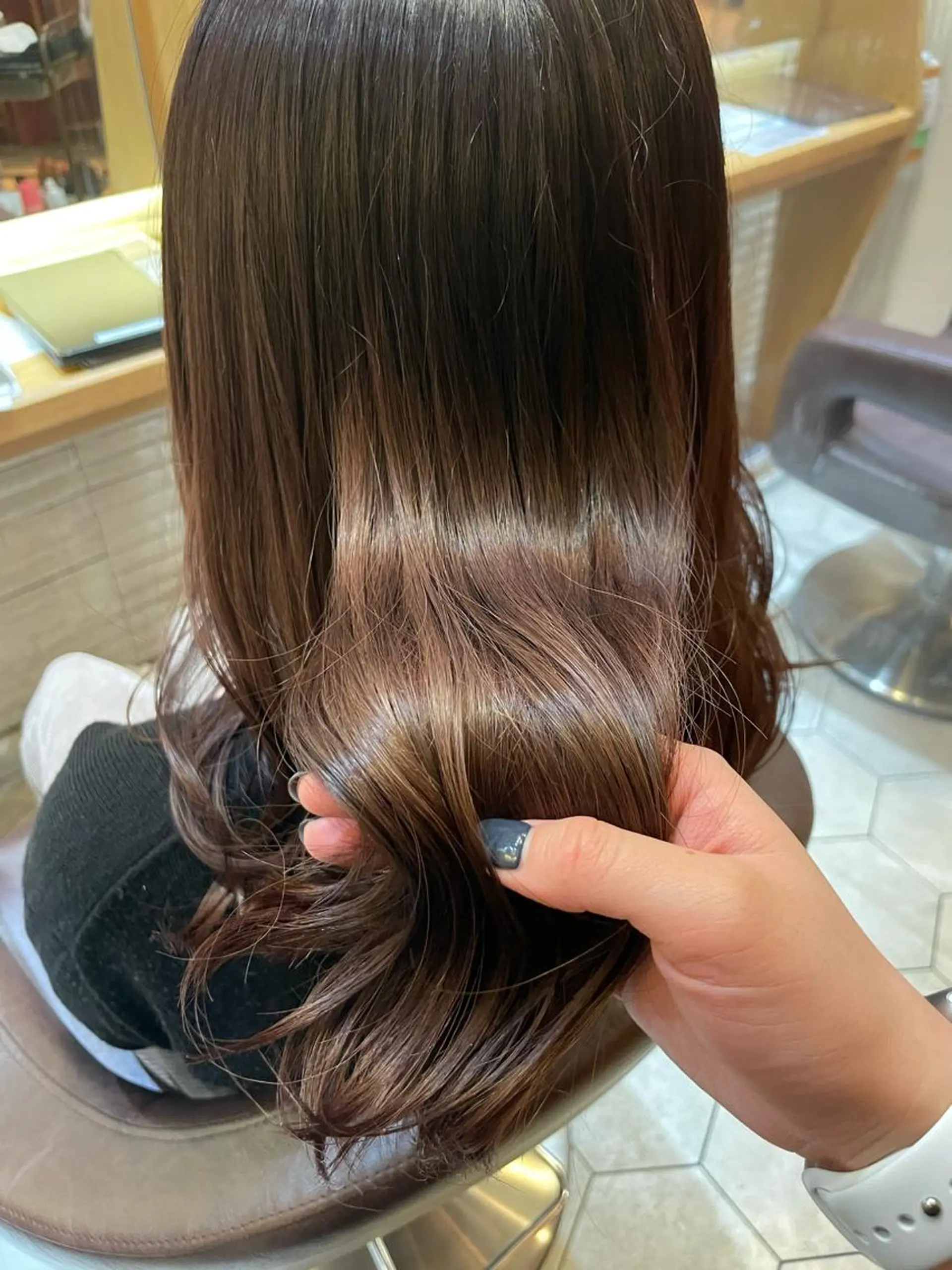 ミディアム カラー ブラウンカラー イルミナカラー ラベンダーカラー ピンクカラー ピンクラベンダー カット ヘアカラー 木村 美穂のヘアスタイル