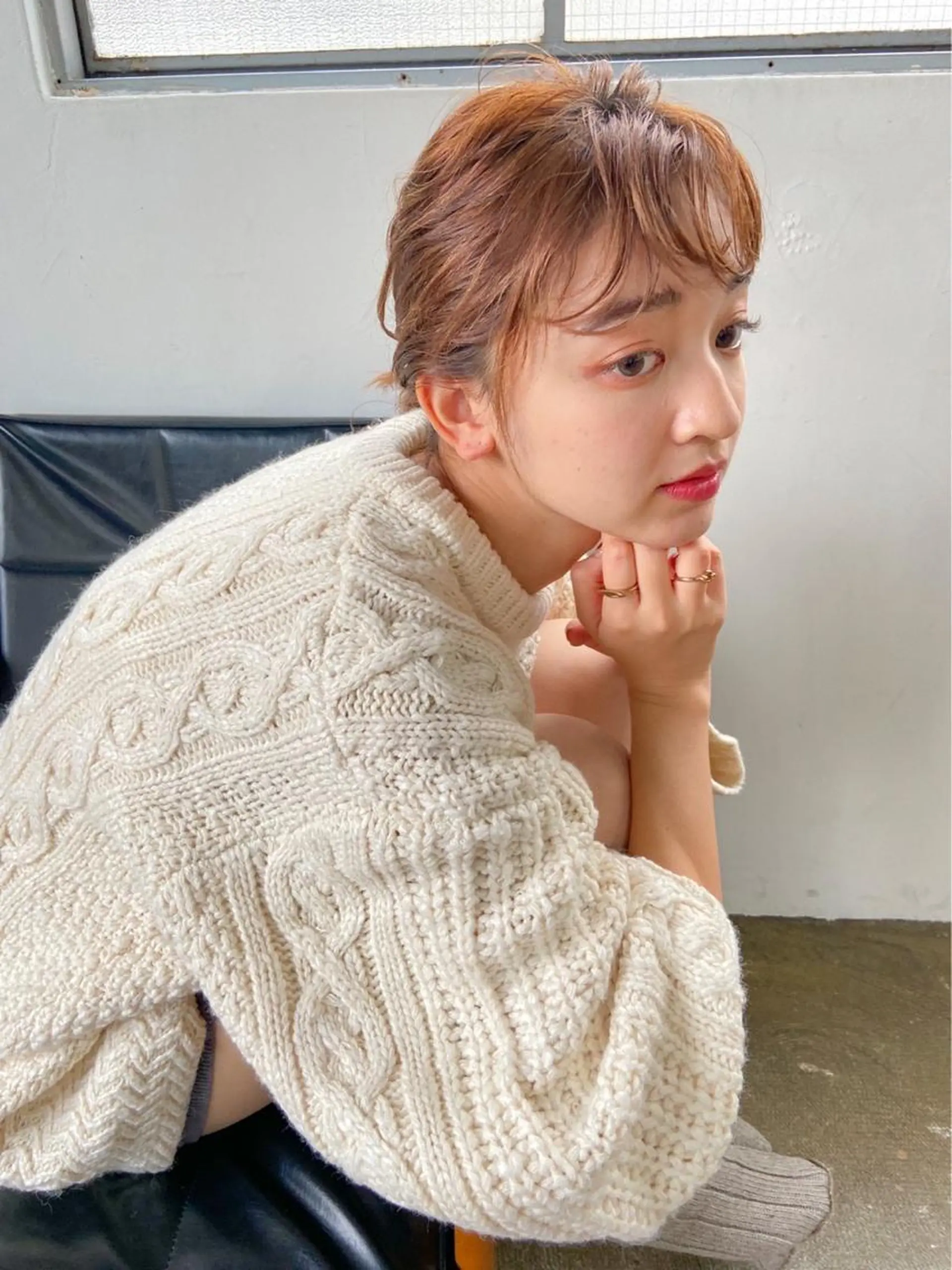 ミディアム マツエク・マツパ おくれ毛 ヘアカラー 小木曽智美 /ボブ/ショートのヘアスタイル