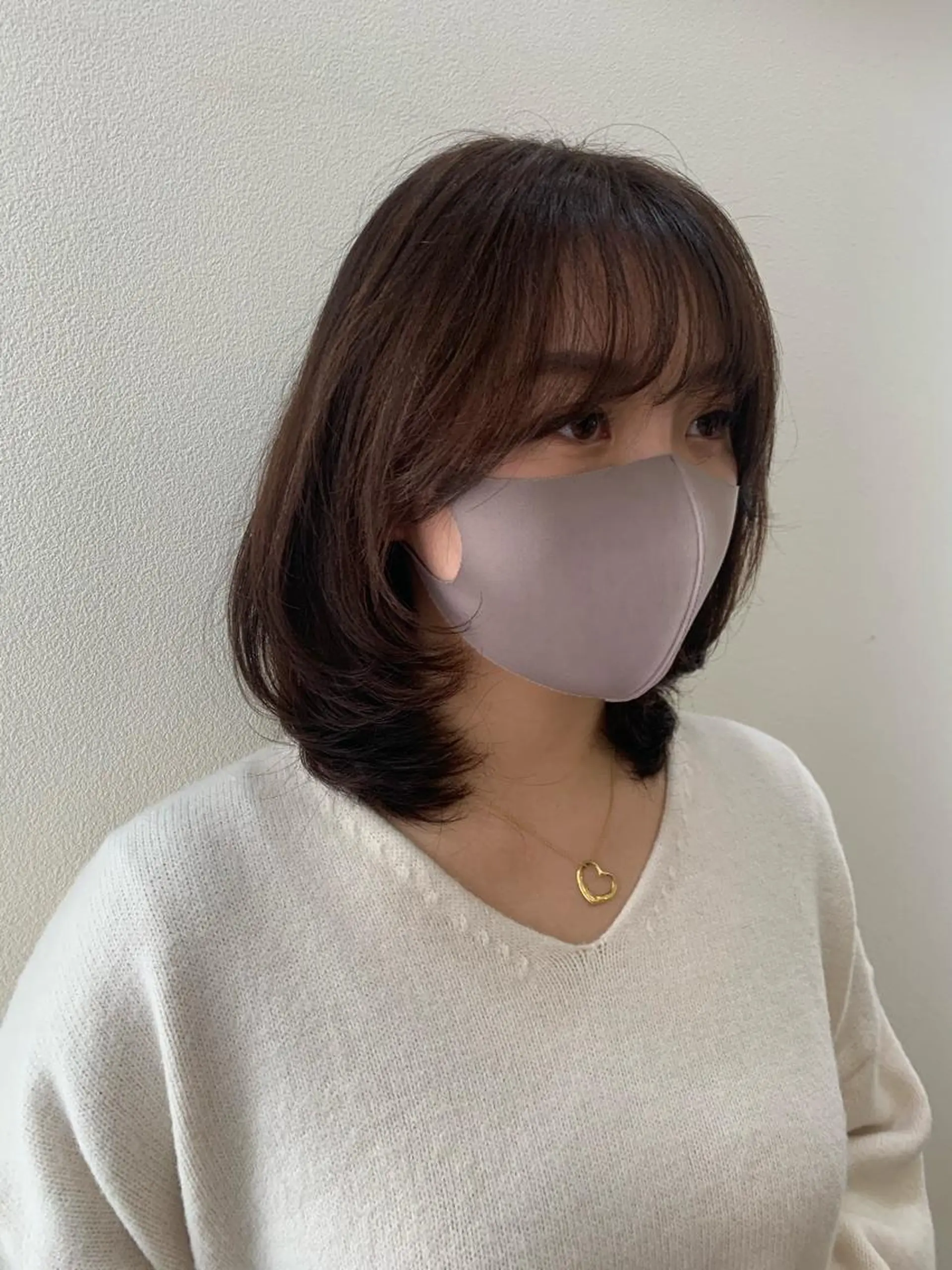 ミディアム ボブ 韓国風ヘア レイヤーカット 韓国🇰🇷髪質改善 Chisaki치사키のヘアスタイル