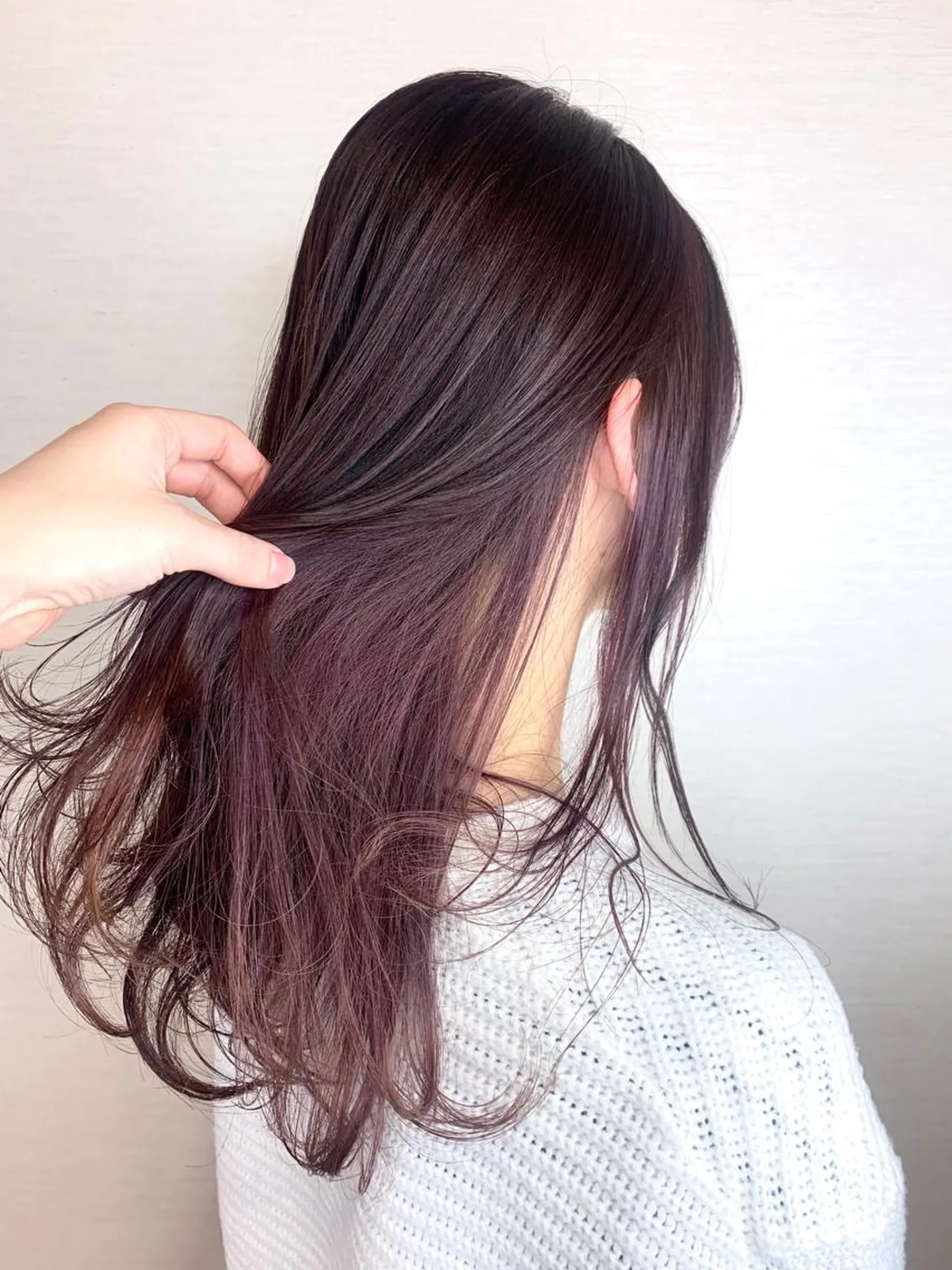 ロング カラー 韓国レイヤーカット/ ダブルカラーのヘアスタイル