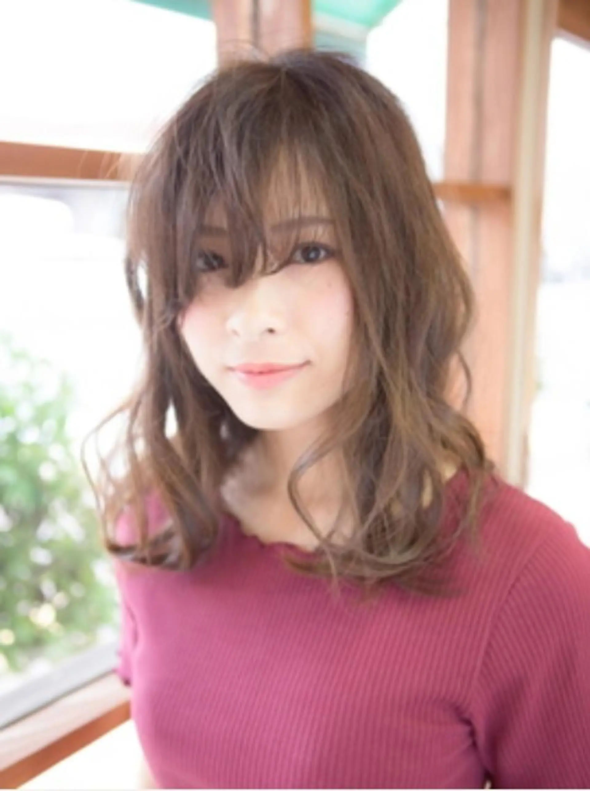 セミロング カラー ブラウンカラー ラベンダーカラー ラベンダーブラウン HAIR COLOR  CAFE神戸元町店のヘアスタイル