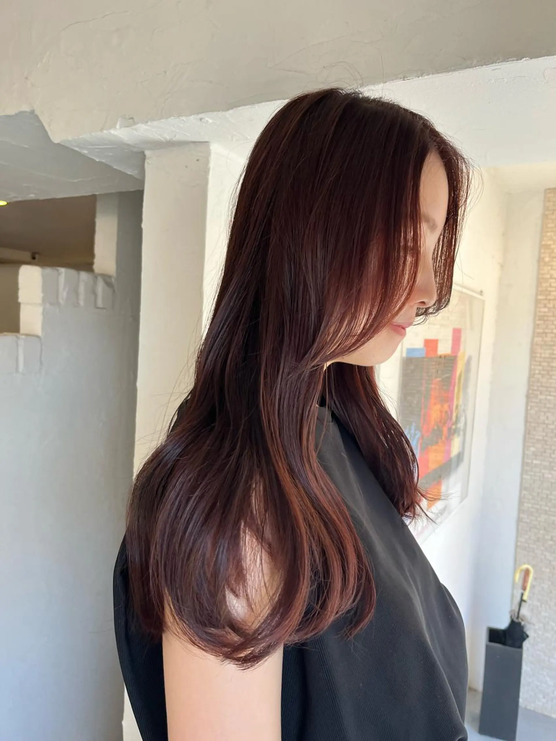 ロング カラー ヘアアレンジ ブリーチ ラベンダーカラー ブリーチなしカラー ピンクカラー ボブ トリートメント ヘッドスパ 眠れるヘッドスパ✨ chacoのヘアスタイル