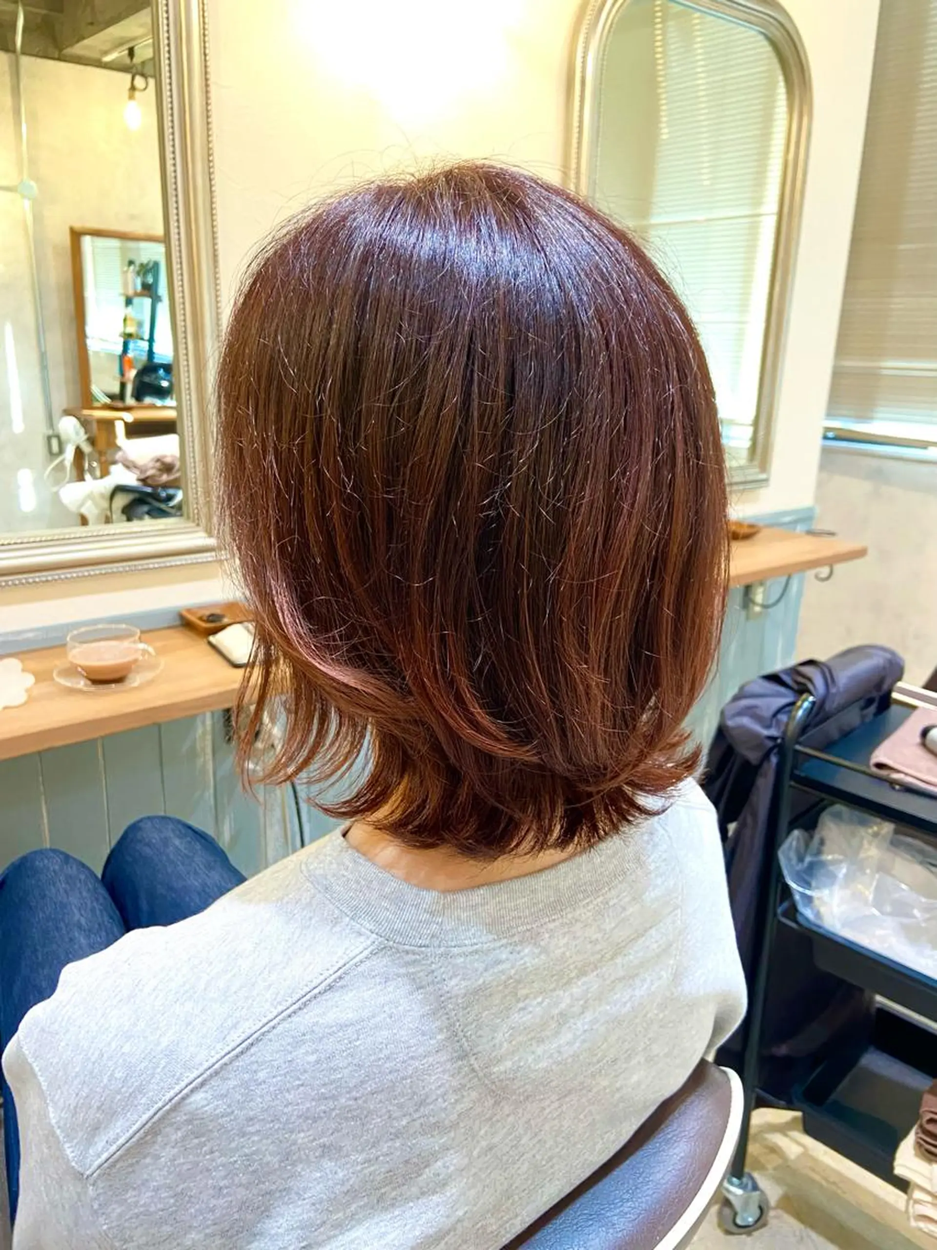 ショート レッドブラウン key5階 イソムラのヘアスタイル