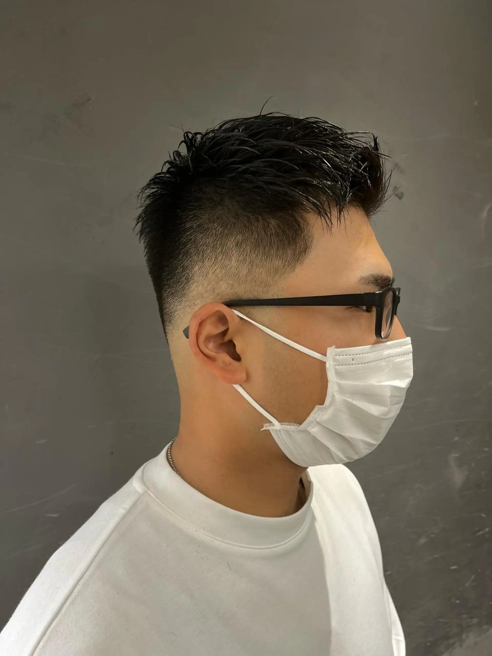 ショート パーマ メンズ アイブロウ フェードカット メンズアイブロウ 京都駅メンズカット/ パーマ/Keigoのヘアスタイル