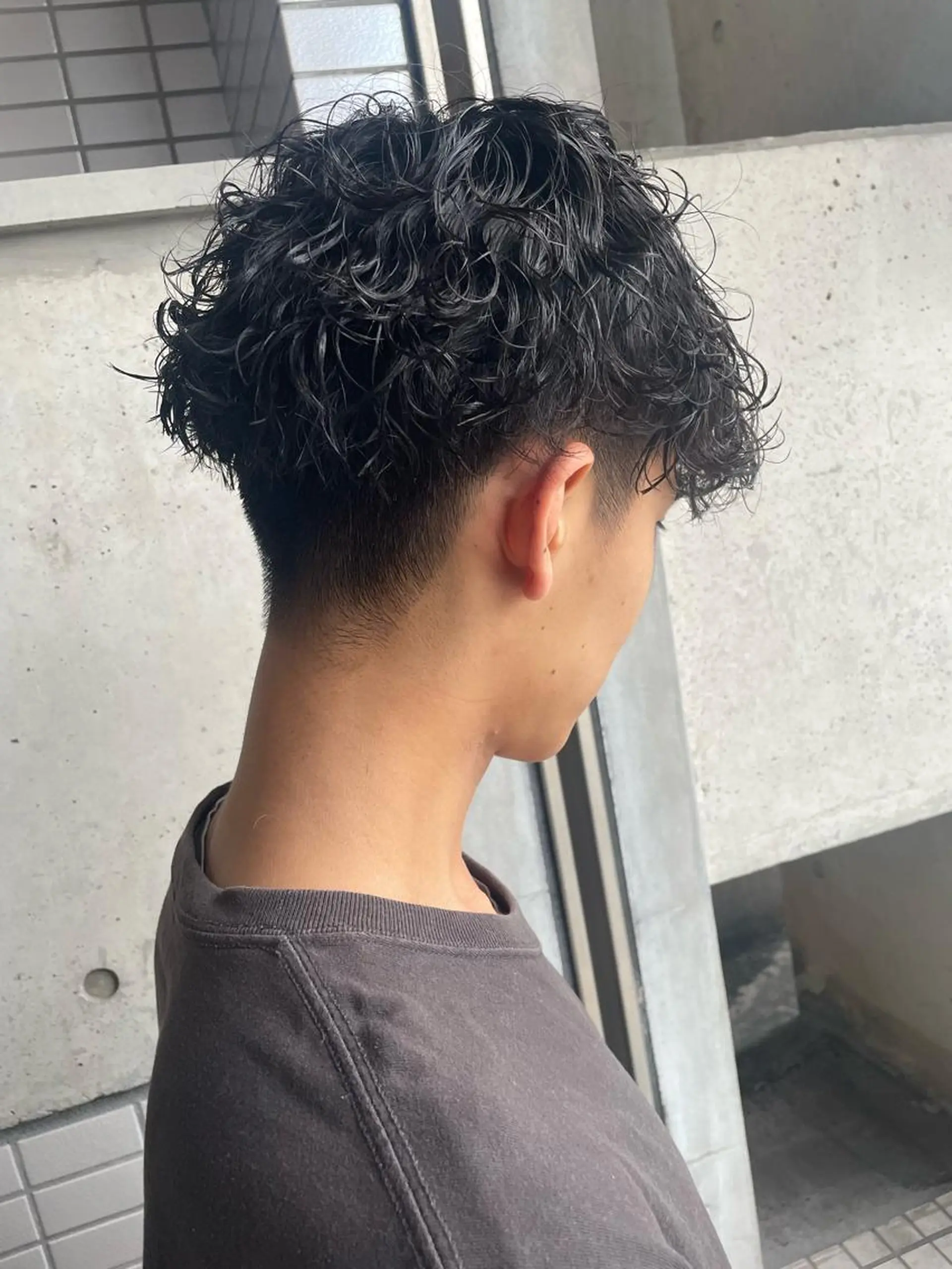 パーマ メンズ カット パーマ 大阪メンズ 美容師井上智博のヘアスタイル