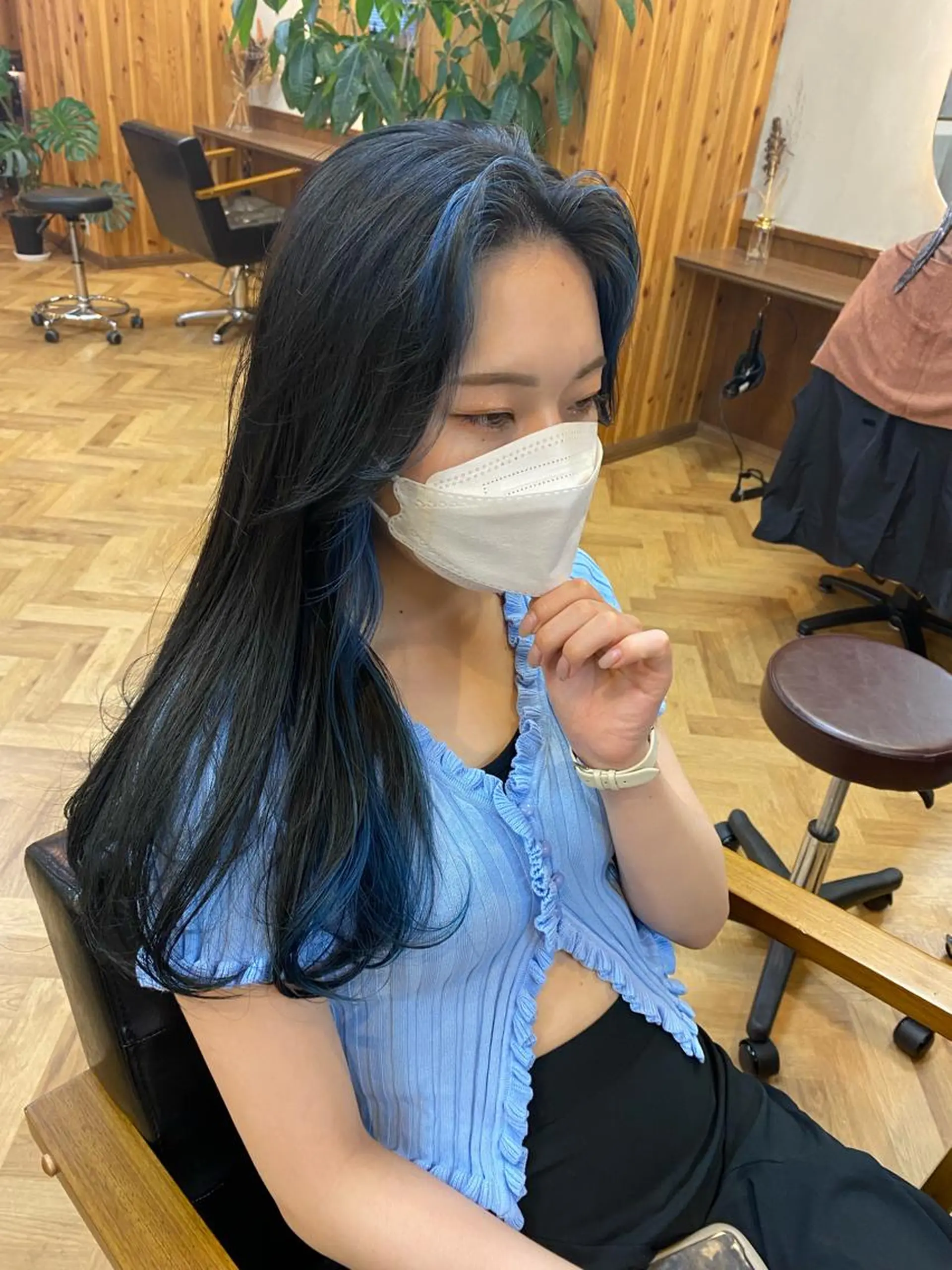 ロング デザインカラー/ボブ ブリーチカラー/ユリのヘアスタイル