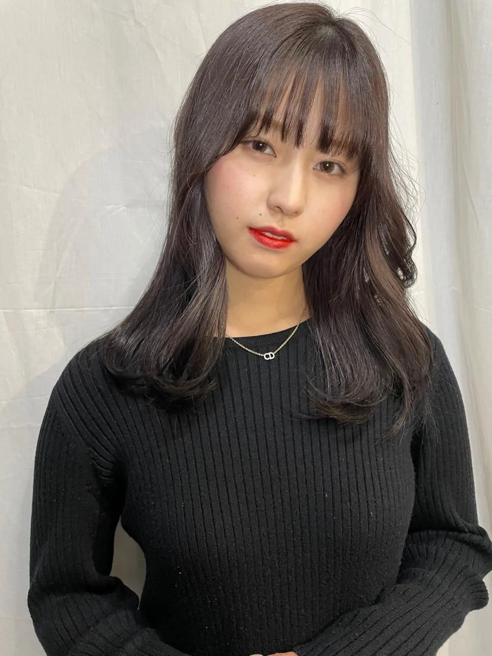 ミディアム カラー ヘアアレンジ 髙塚碧🇰🇷 韓国ヘア🎗️のヘアスタイル