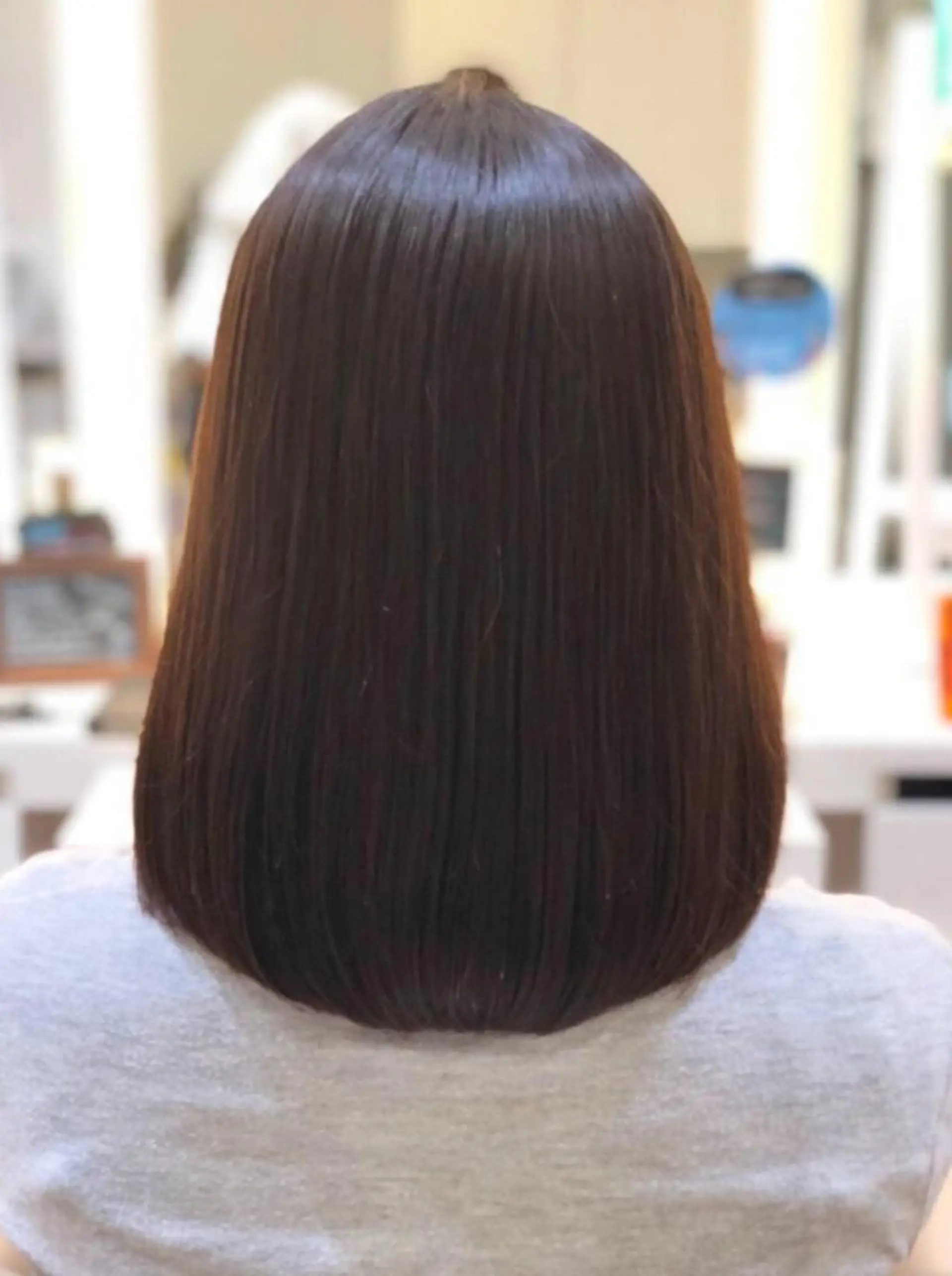 ミディアム パーマ 髪質改善 縮毛矯正 ストレートパーマ 安井　昴 💫ブリーチ縮毛矯正のヘアスタイル