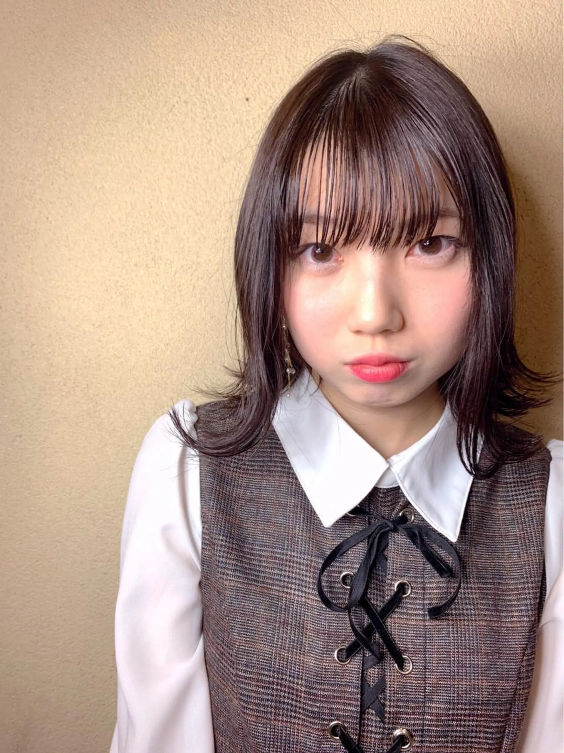 ミディアム カラー パーマ 🪽大人色気レイヤー 美髪縮毛 金山🪽のヘアスタイル