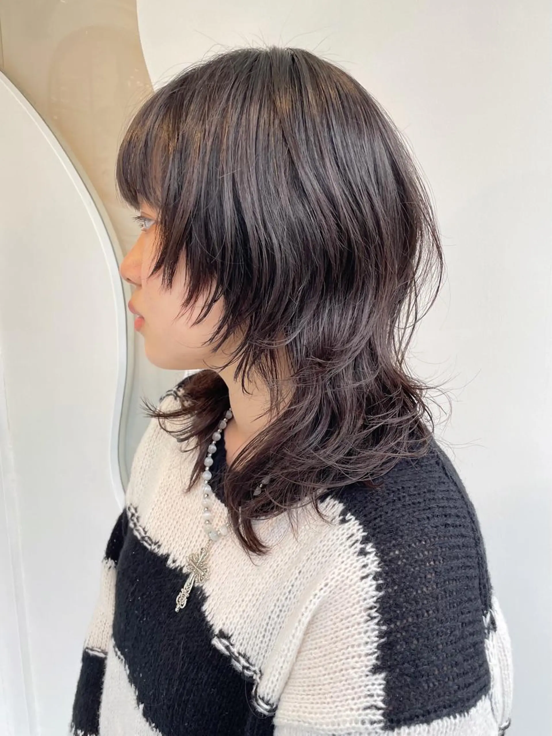 セミロング 顔まわりレイヤー レイヤーカット ウルフカット ウルフレイヤー 🐺高椋 海/ウルフ/レイヤーのヘアスタイル