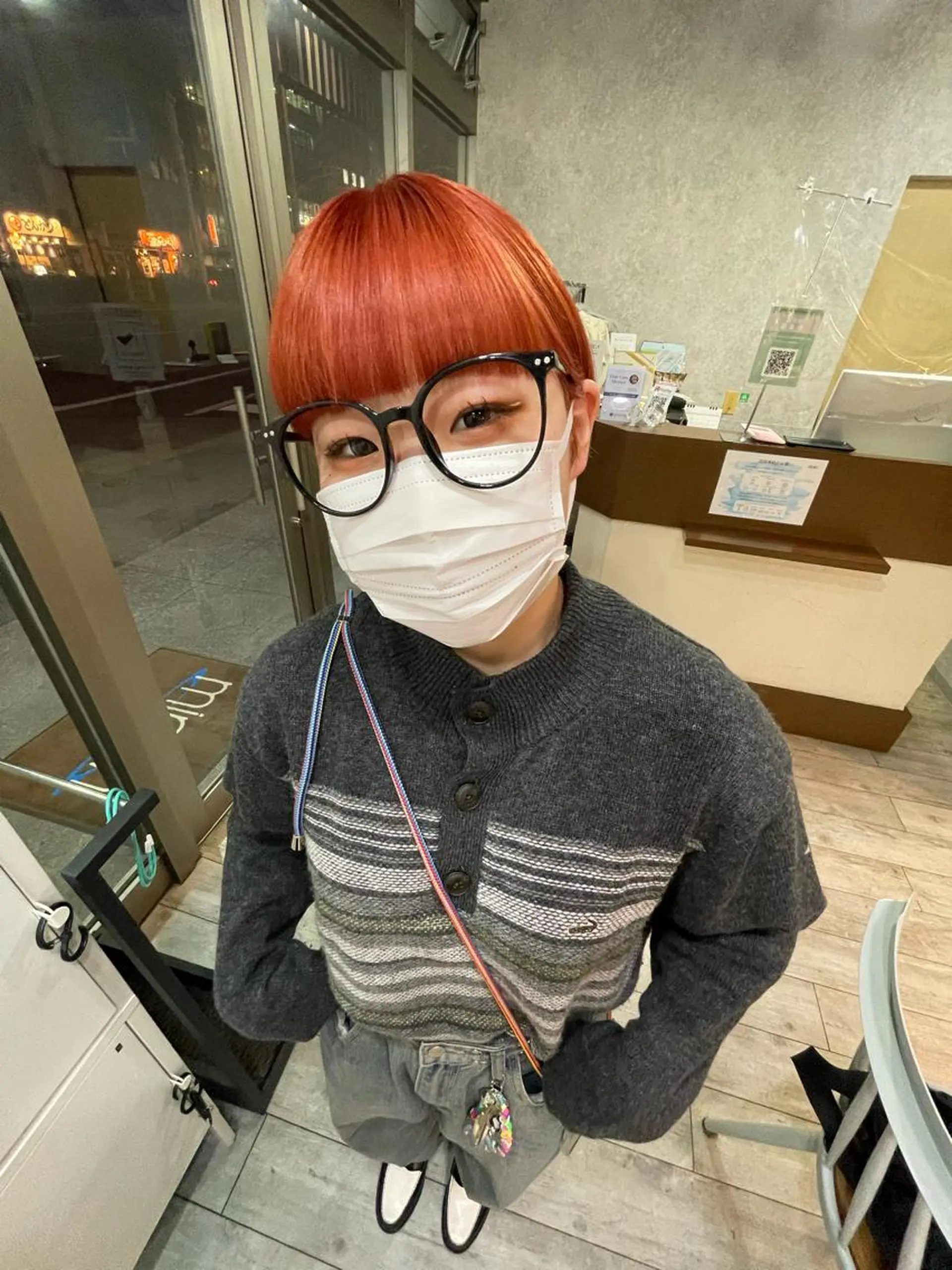 ショート カラー オレンジ レッドカラー 🫧ヒシダアキ taboo.i🫧のヘアスタイル