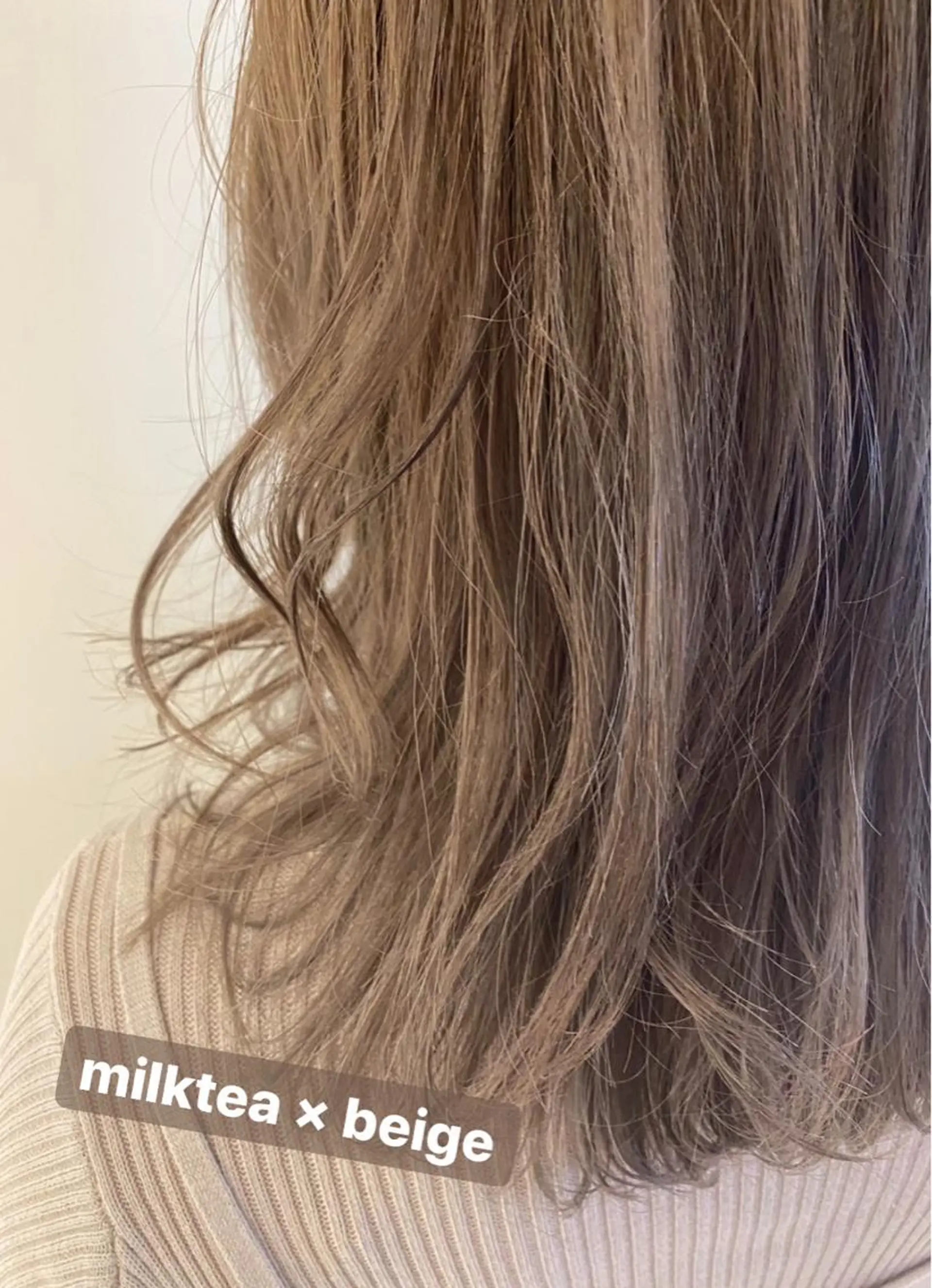 ミディアム カラー ベージュカラー ブリーチ ハイトーンカラー ヘアカラー トリートメント 韓国hair ·͜· watanabeのヘアスタイル