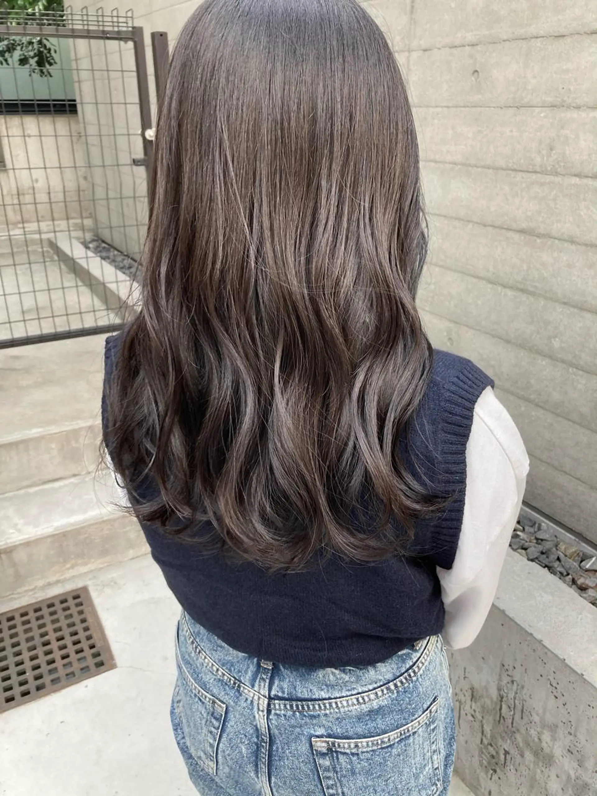 セミロング ✨色持ちの良い艶 カラー✨蟹江真世のヘアスタイル