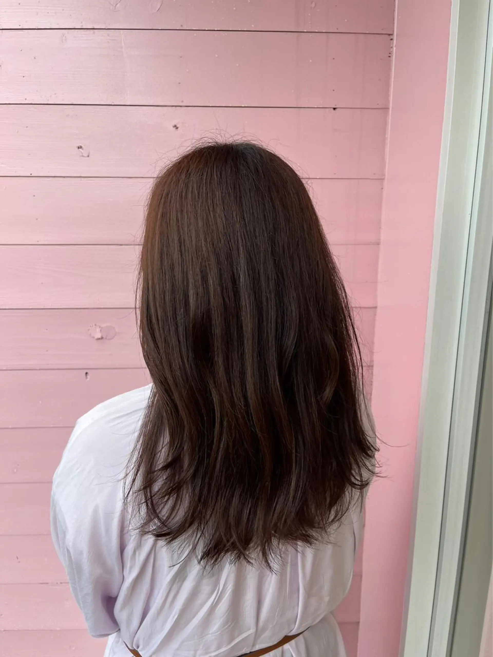 セミロング カラー バレイヤージュ ブリーチ ケアブリーチ 透明感カラー デザインカラー 【史上最高】口コミ No.1/ナツキのヘアスタイル