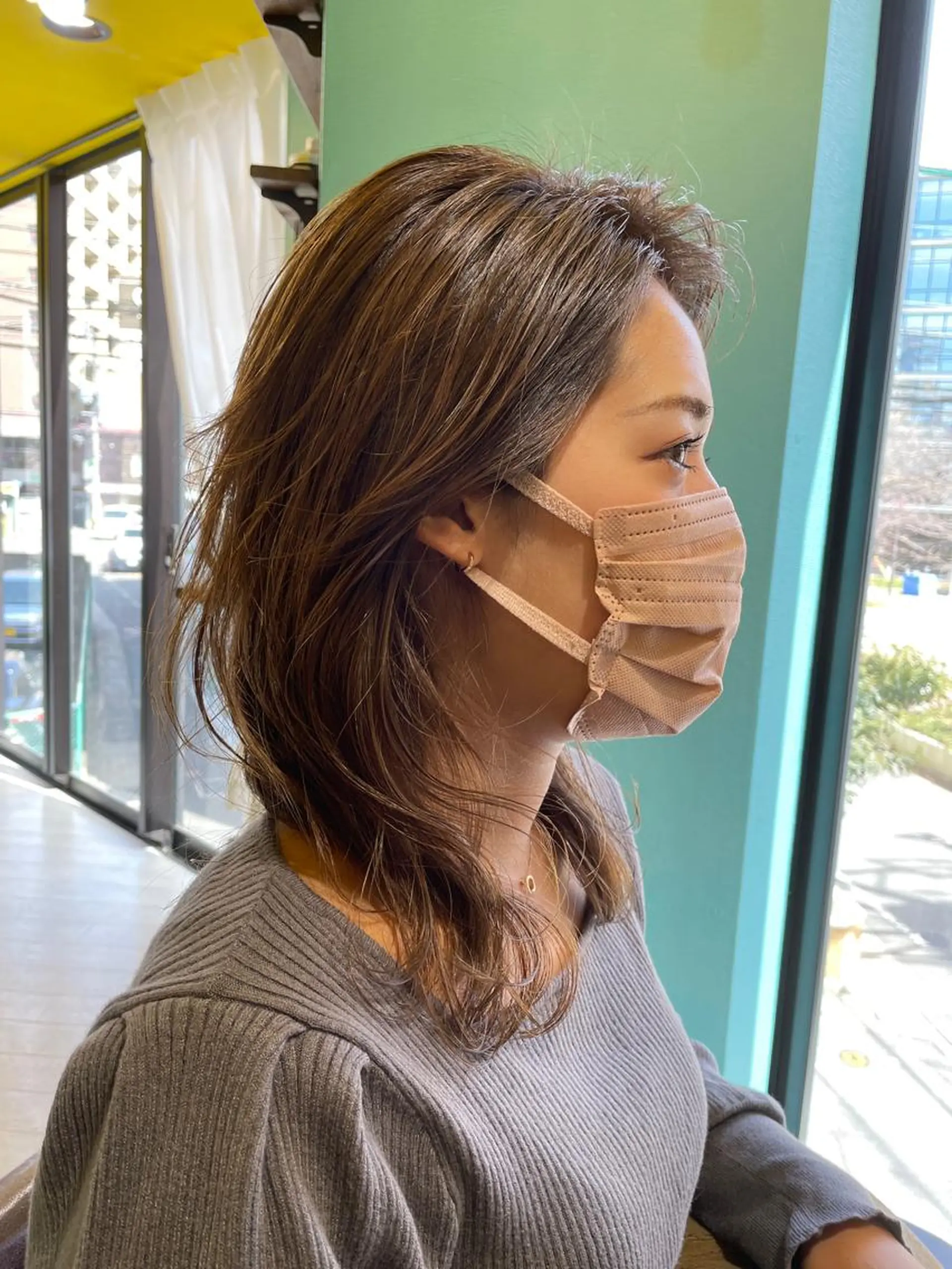 ロング カラー アッシュ ハイライトカラー ハイライト ヘアカラー 末石 智のヘアスタイル