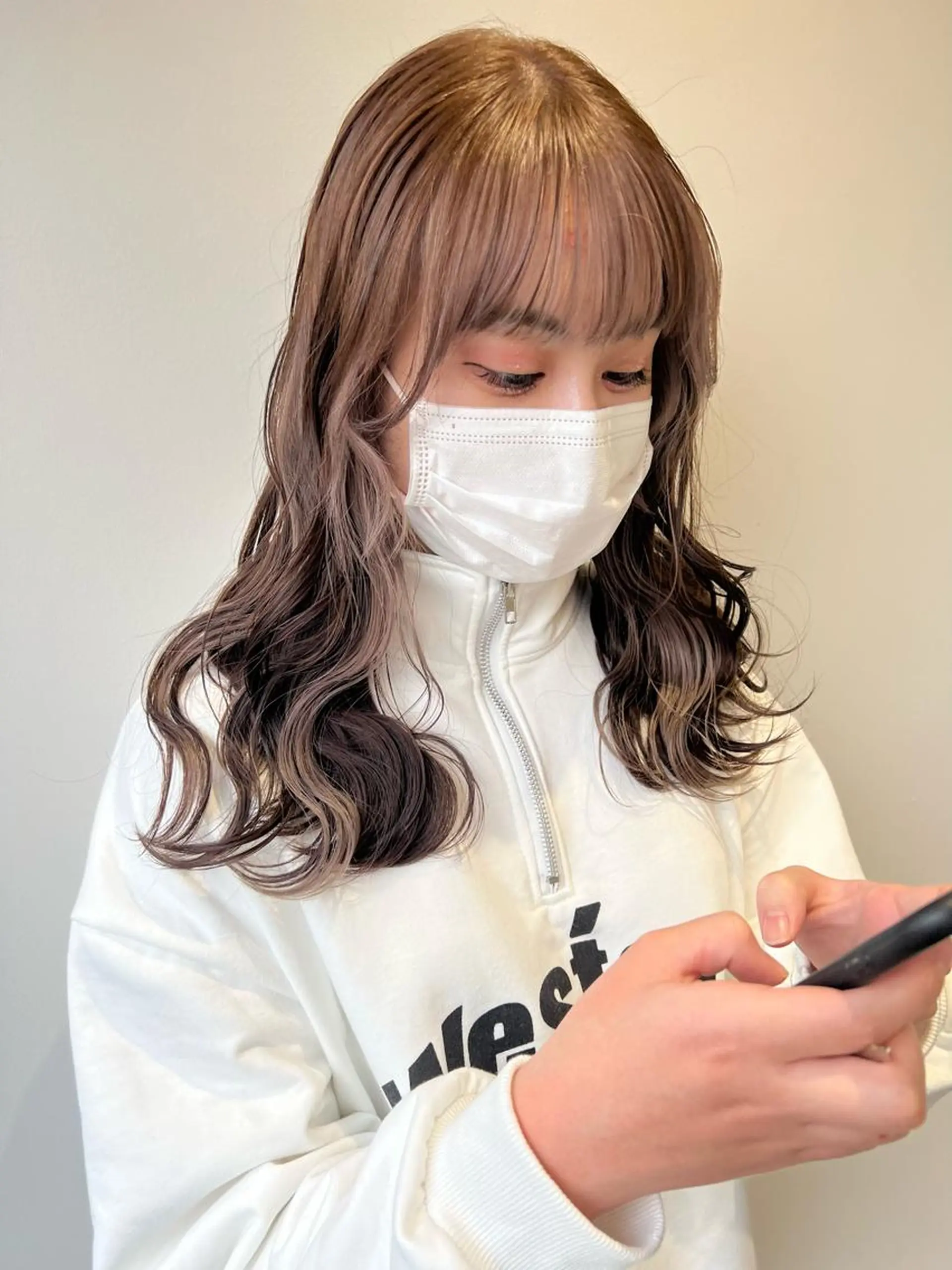 セミロング カラー 透明感カラー/ ゆずほのヘアスタイル