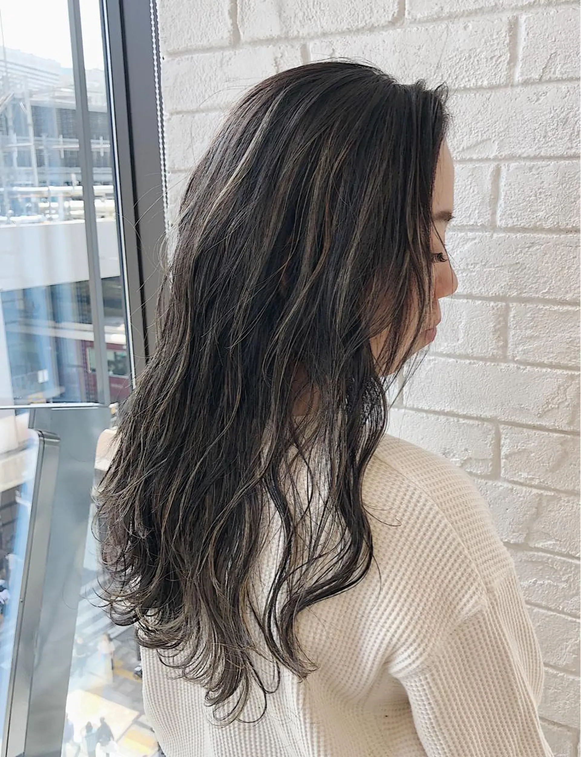 セミロング カラー ハイライトカラー ハイライト ノンダメージ髪質改善 カラー💎/KURAのヘアスタイル
