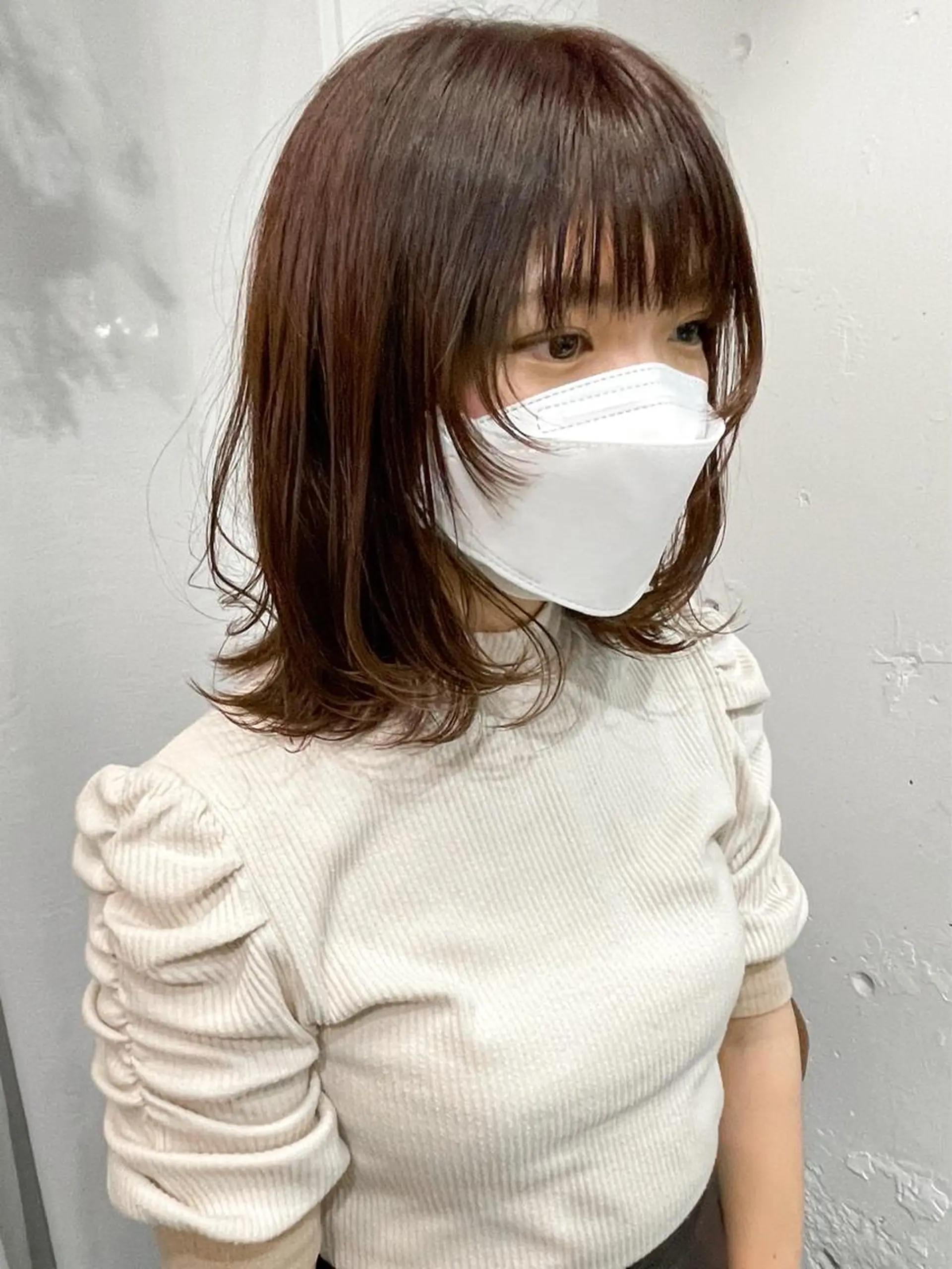 ミディアム 仙田 遥のヘアスタイル