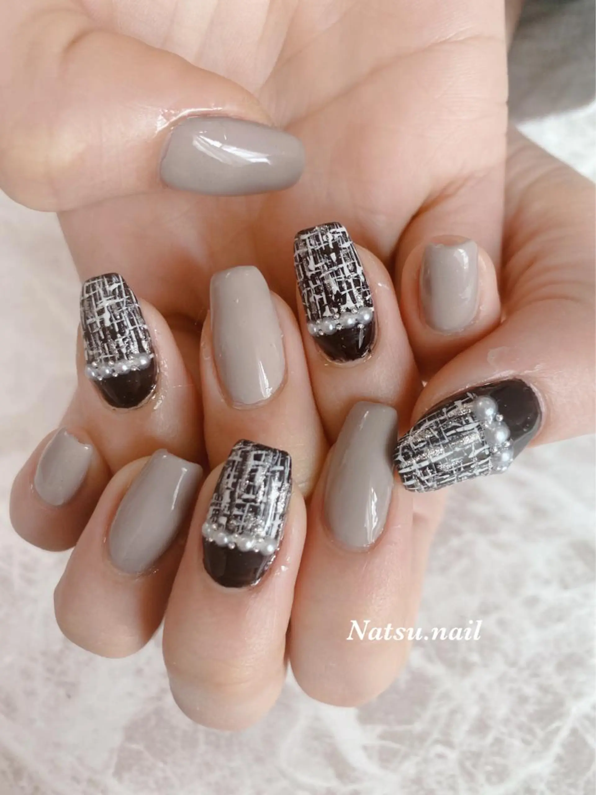 ネイル ツイードネイル Natsu nailのネイルデザイン