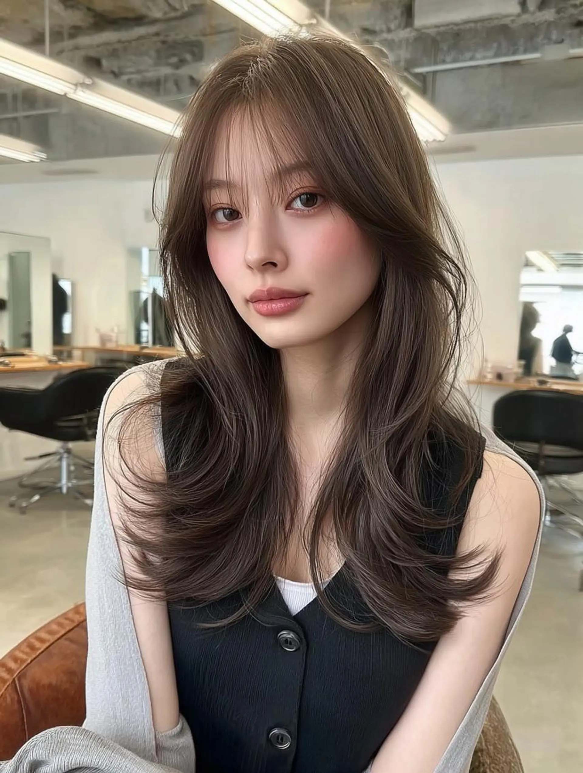 ロング 髪質改善 縮毛矯正 トリートメント 酸熱トリートメント カット ヘアカラー トリートメント 髪質改善/艶カラー /透明感/石田桃子のヘアスタイル