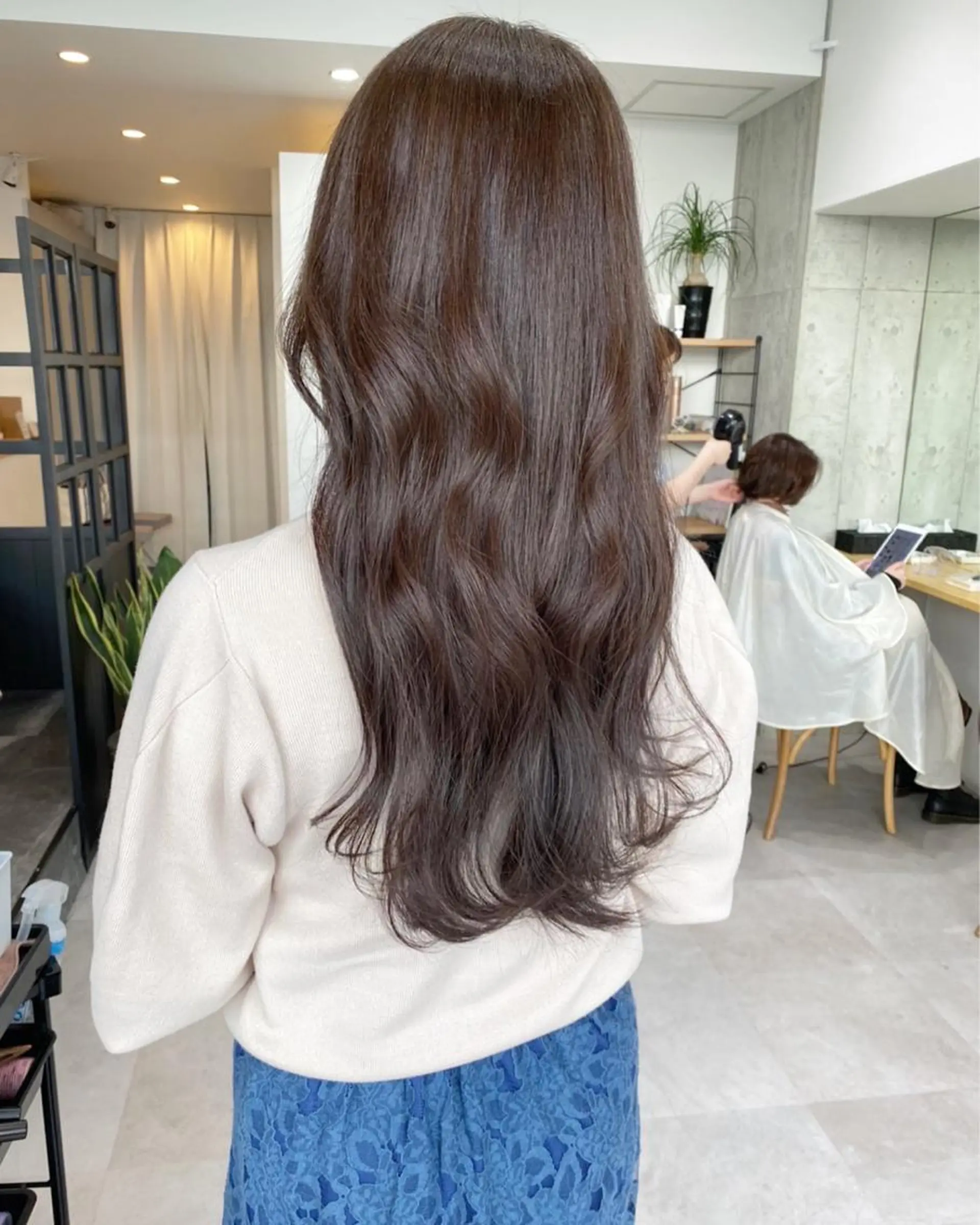 ロング カラー ブラウンカラー ショコラブラウン ヘアカラー トリートメント ✨透明感カラー/縮毛 恵比寿HAYATO✨のヘアスタイル