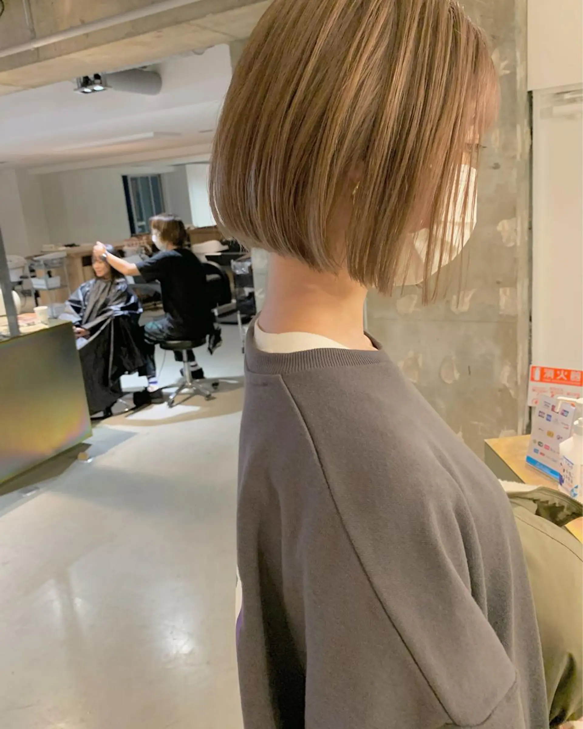 ショート カラー ベージュカラー ボブ カット ヘアカラー トリートメント tension 【テンション】のヘアスタイル