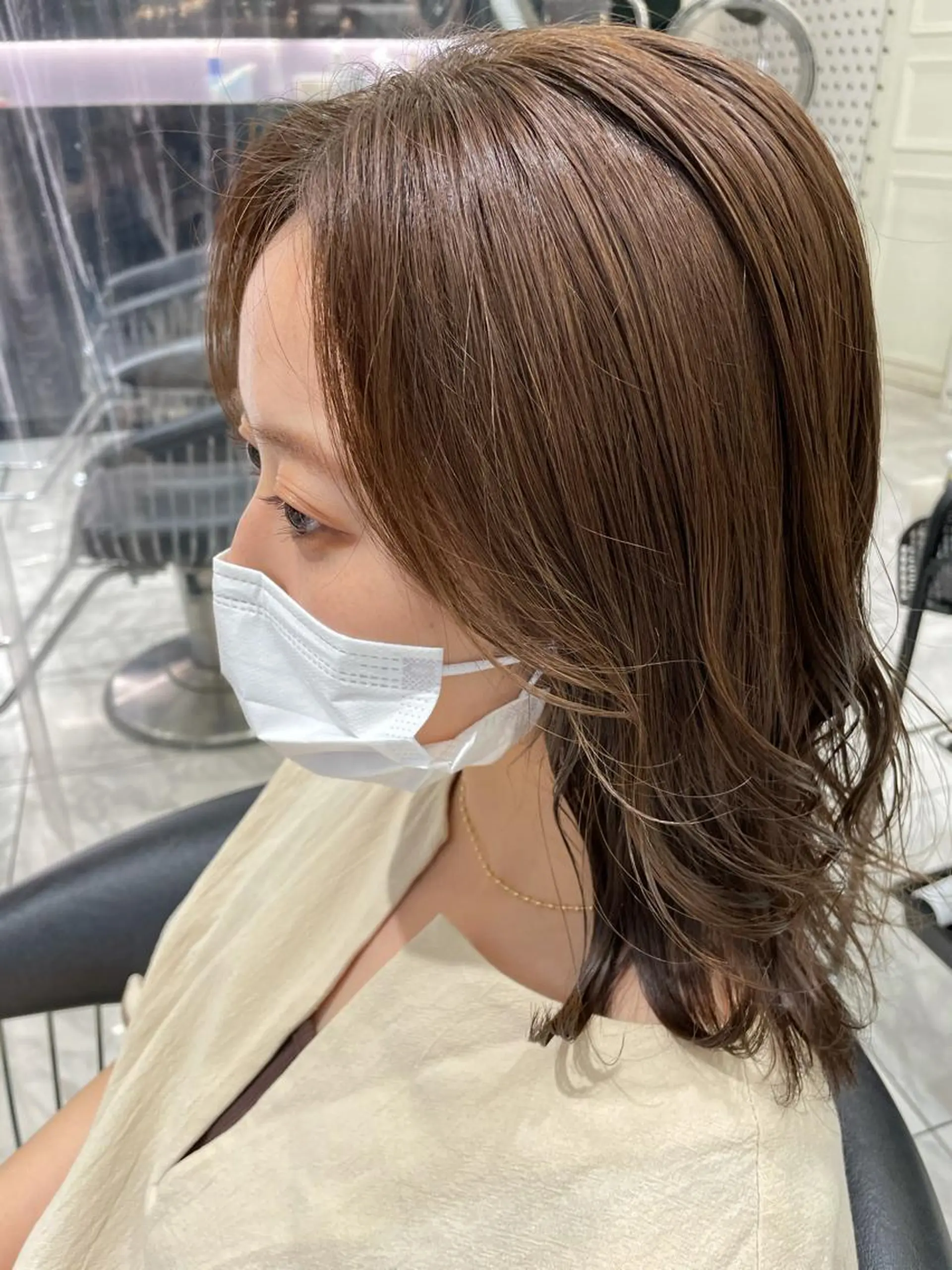 ミディアム 韓国風パーマ/ヘア セット/店長みづきのヘアスタイル