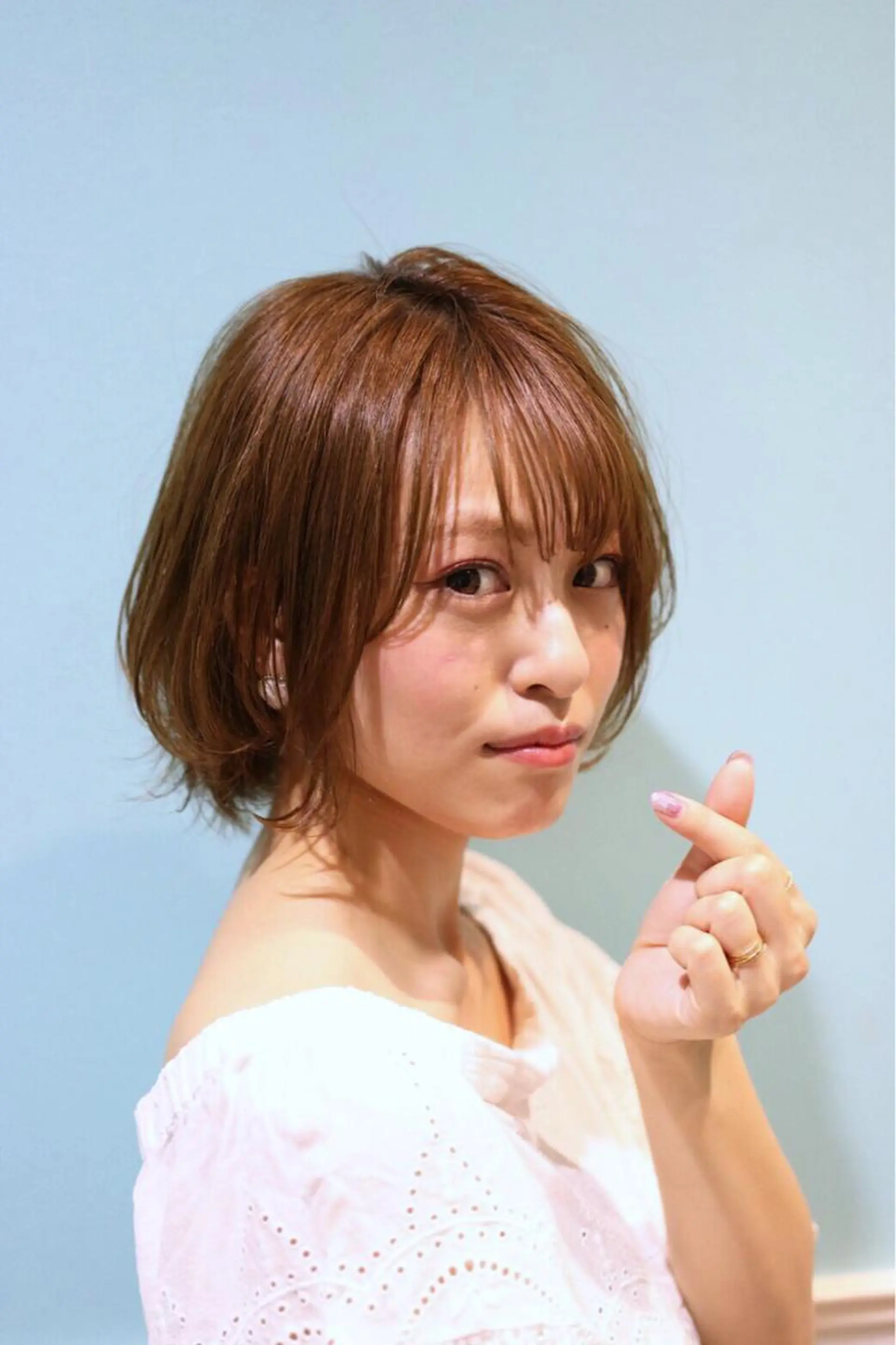 ショート ボブ 小顔カット 縮毛矯正/髪質改善 表参道/千田大地のヘアスタイル
