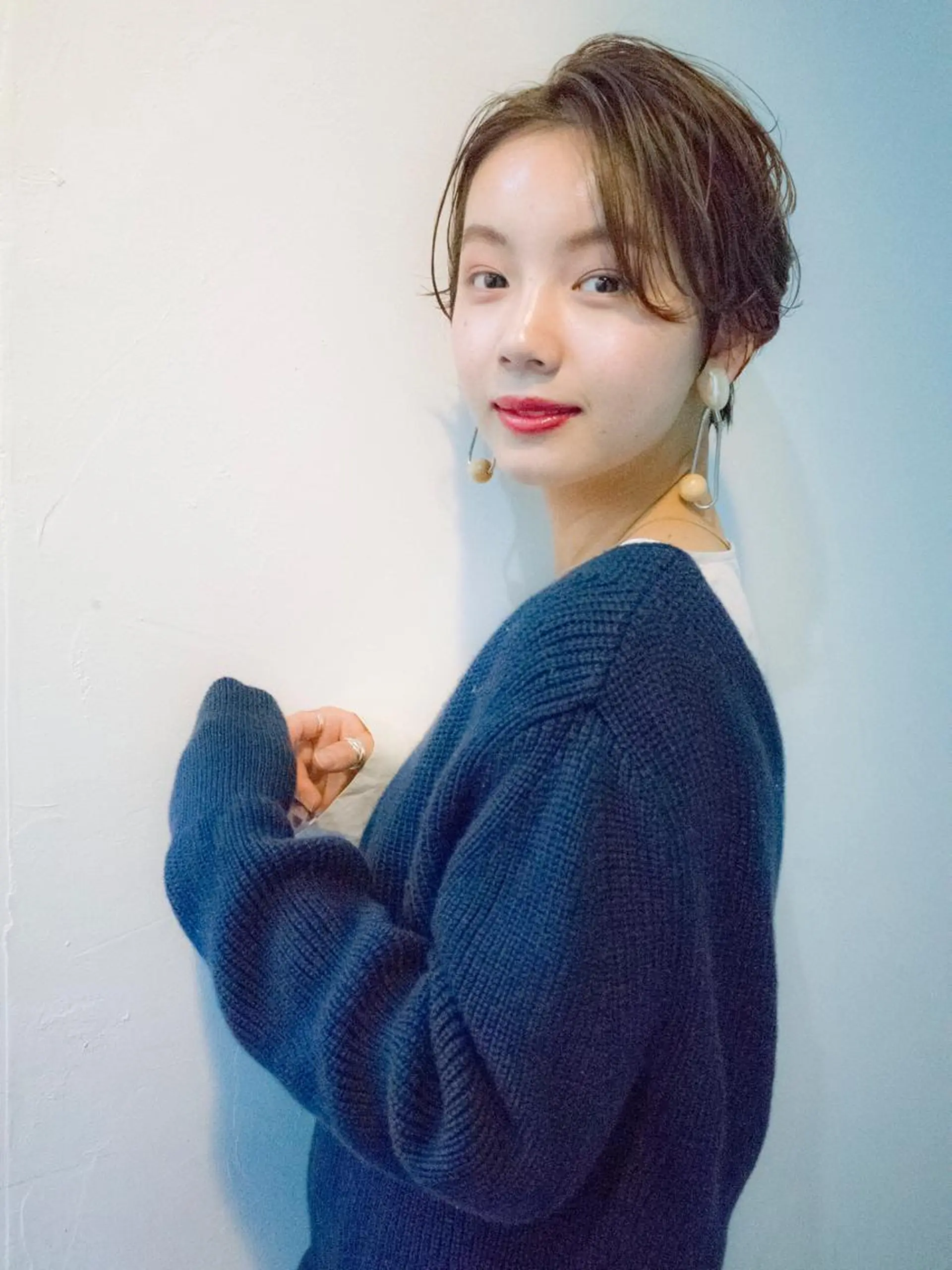 ショート ショートヘア カット トリートメント 💓パーマ，💗 レイヤーカットのヘアスタイル