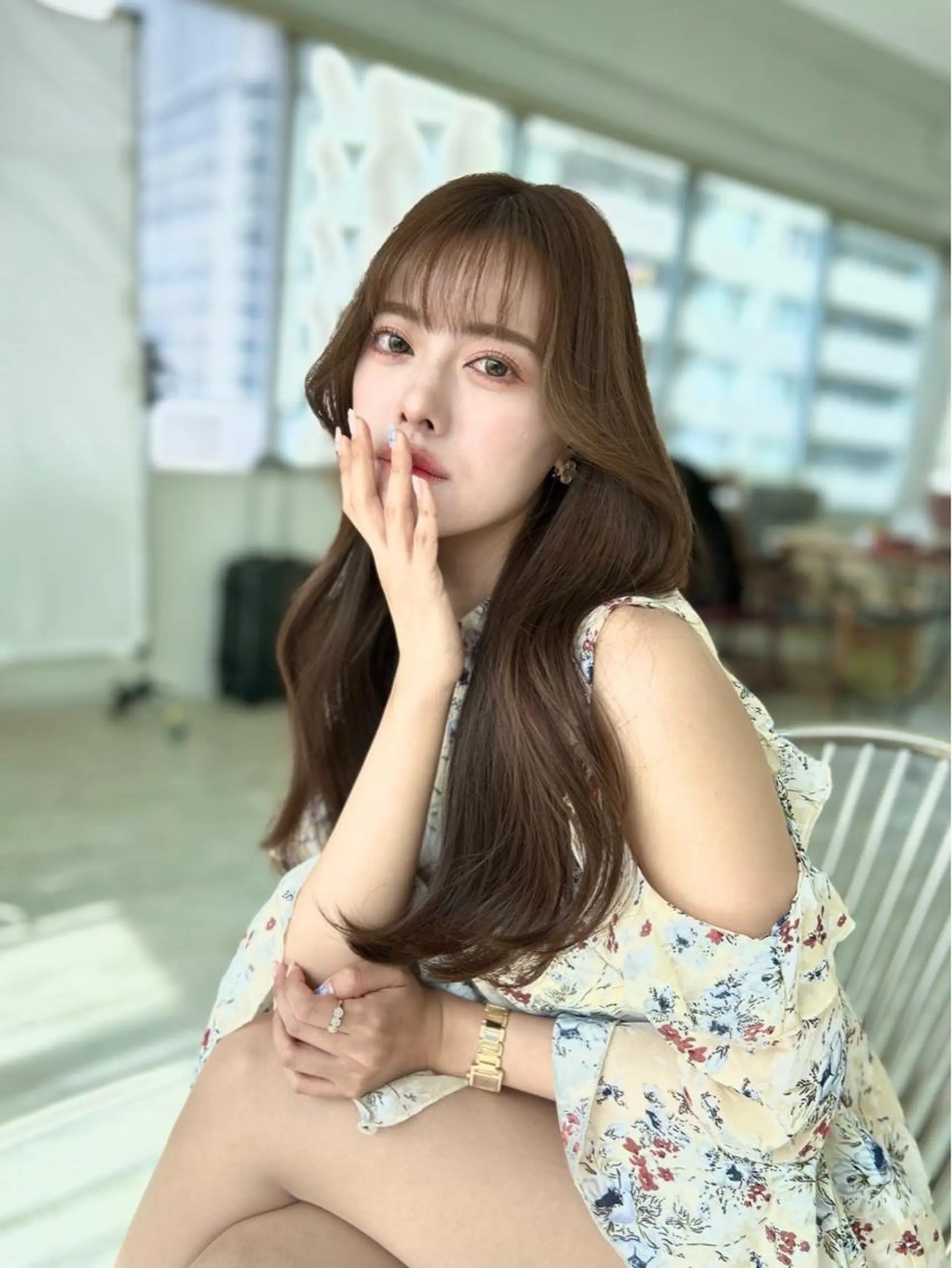 ロング ヘアカラー トリートメント 🌸MAYU🌸 ハイトーン➕レイヤーのヘアスタイル