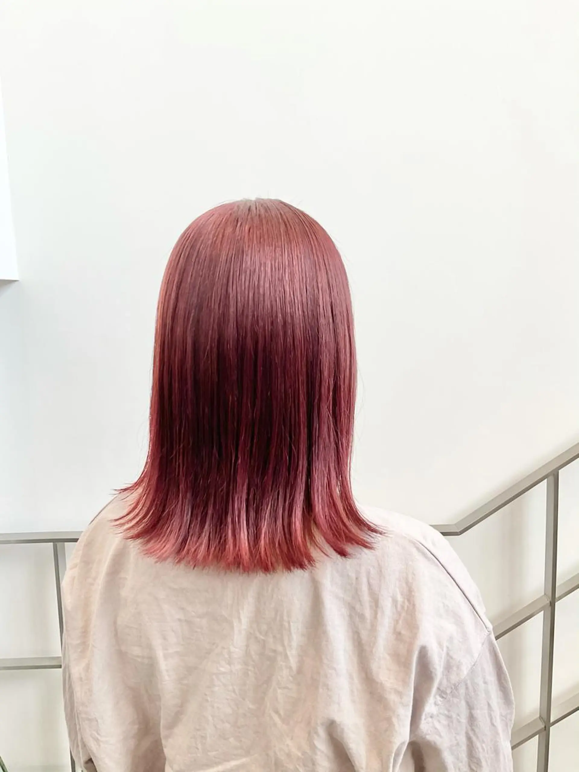 ミディアム カラー ピンクカラー ヘアカラー トリートメント ヘアセット yoshi ☆のヘアスタイル