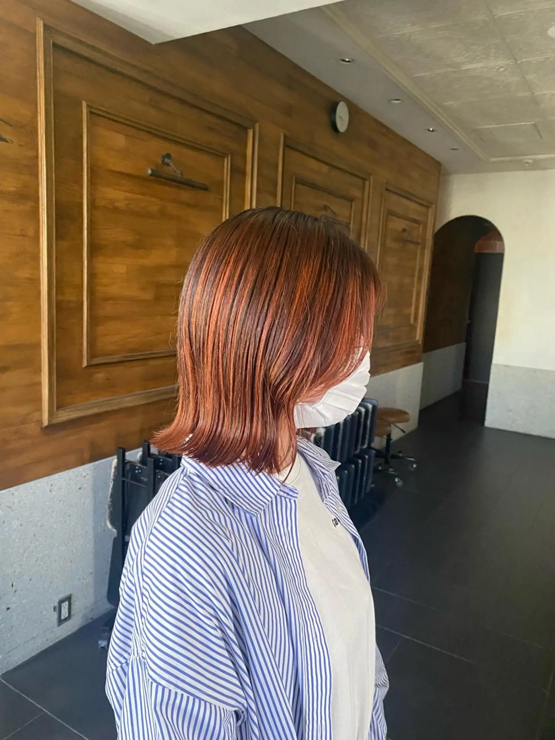 ショート オレンジブラウン MINXginza タイラミユネのヘアスタイル