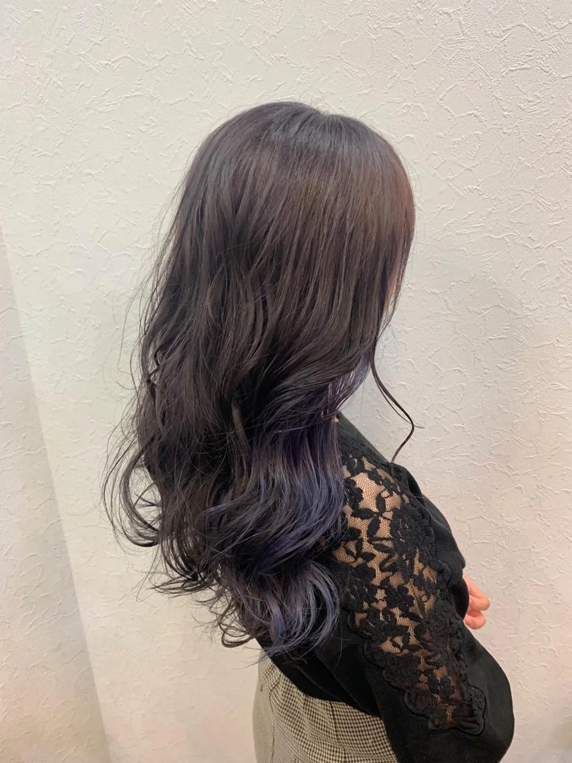 ロング カラー グレージュ 色落ちまでキレイに！ ！女性サロンのヘアスタイル